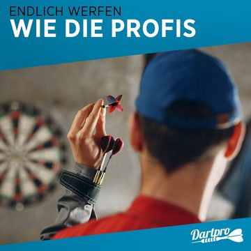 DartPro Dartpfeil DartPro Dartpfeile mit Kunststoffspitze – 12 Dartpfeile [18g]