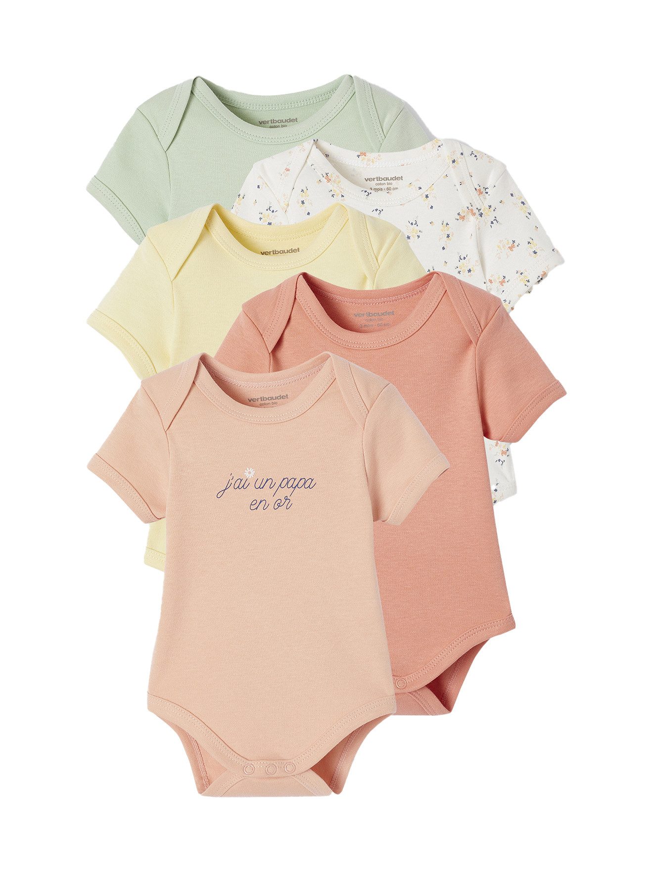 Body 5er-Pack Baby Schlupfbodys mit kurzen Ärmeln