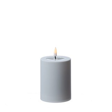 Deluxe Homeart LED-Kerze LED Kerze MIA für Außen flackernd H: 10cm D: 7,5cm outdoor weiß (1-tlg)