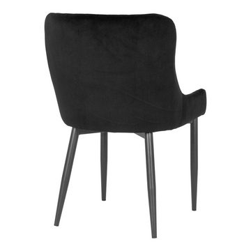 ebuy24 Esszimmerstuhl Boston Esszimmerstuhl samt, velour schwarz. (1 St)