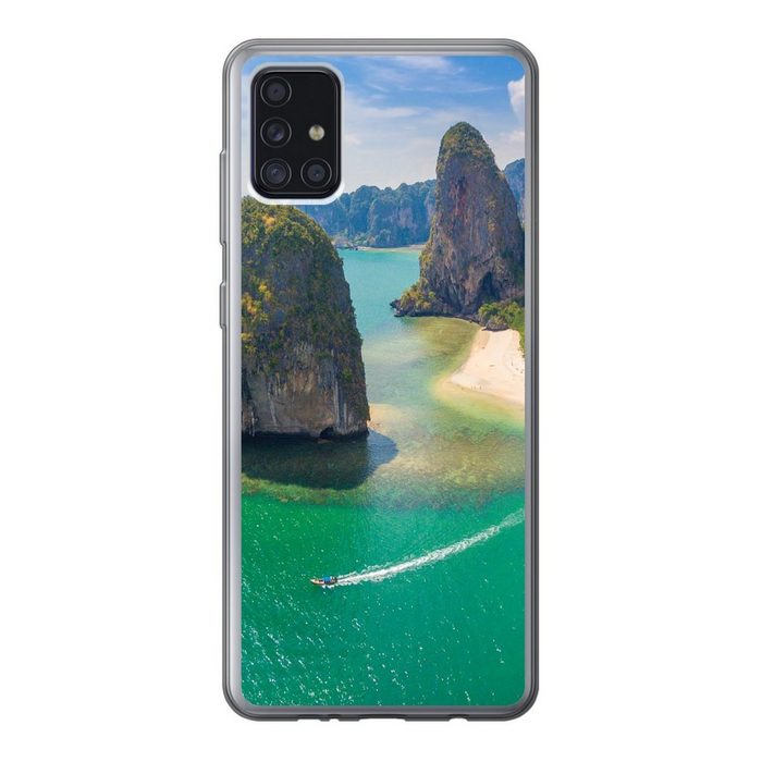MuchoWow Handyhülle Maya-Bucht Handyhülle Samsung Galaxy A52 5G Smartphone-Bumper Print Handy