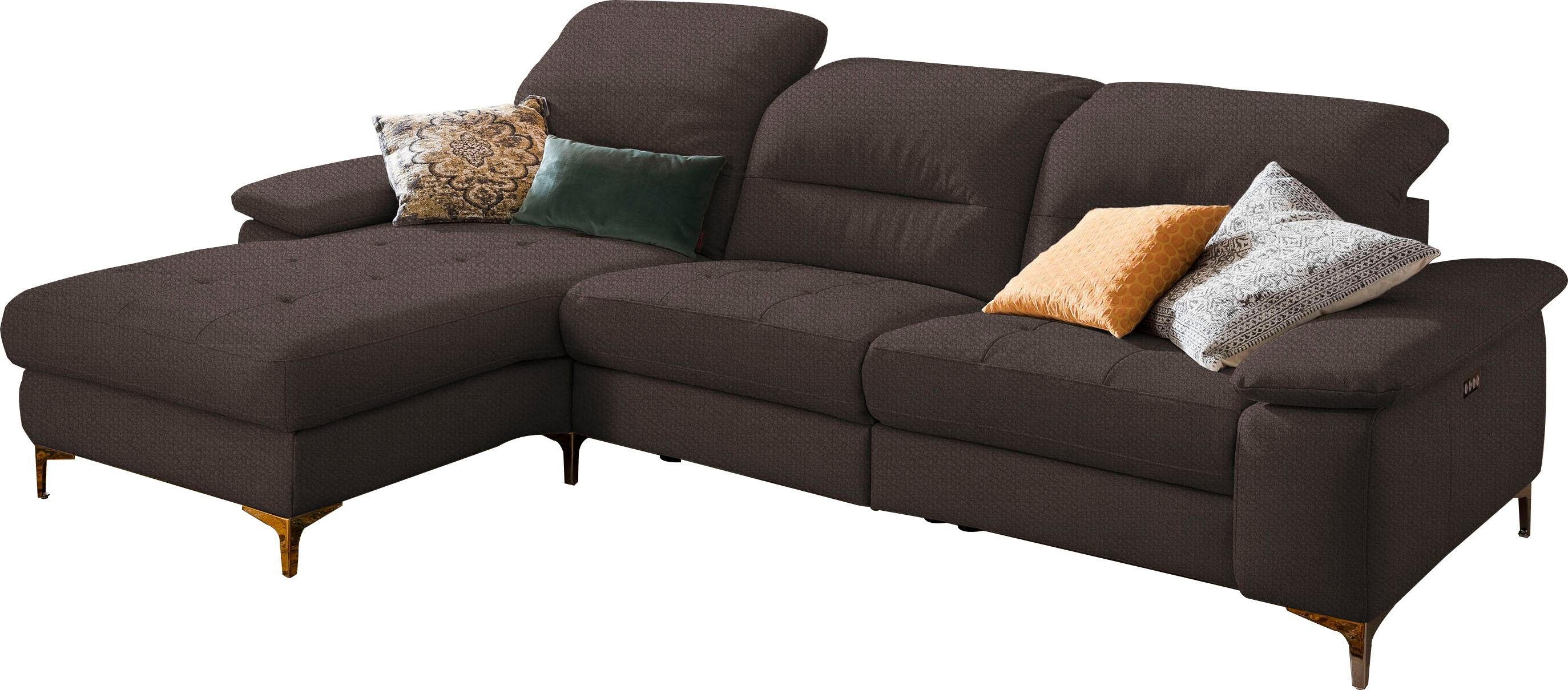 Home affaire Ecksofa Basel L-Form, mit vollmotorischer Relaxfunktion und motorischer Recamiere