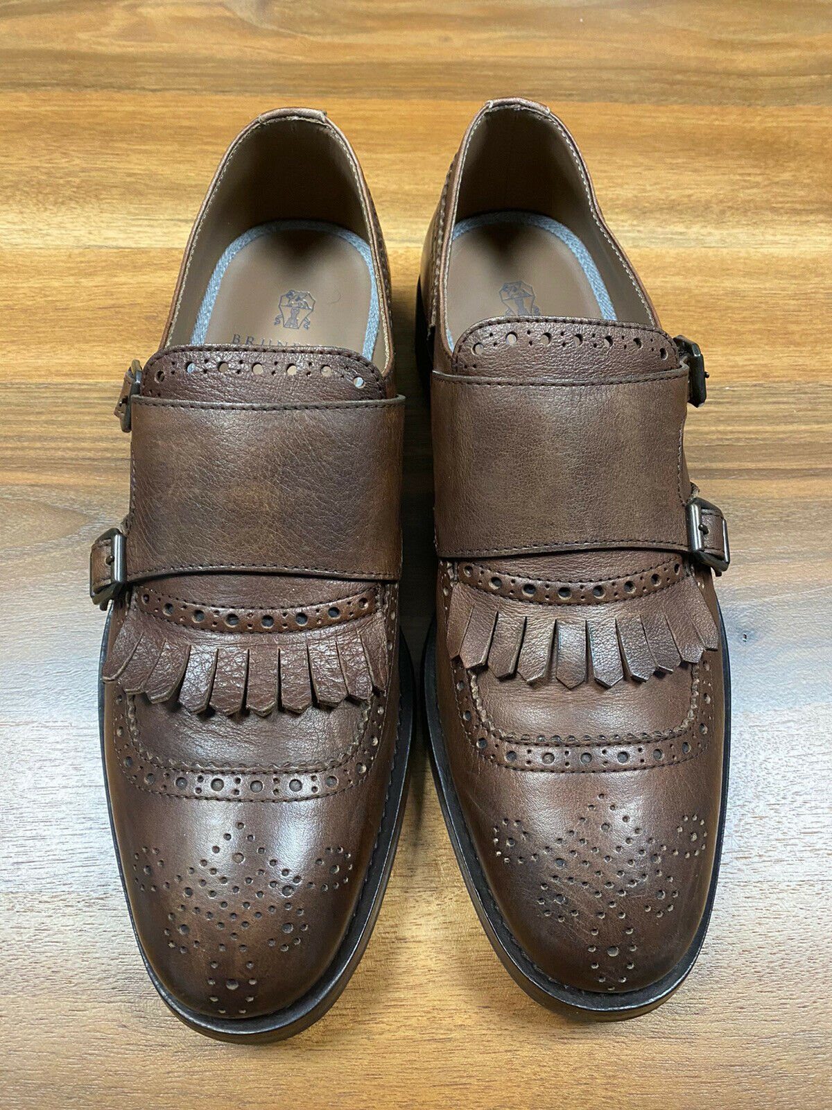 BRUNELLO CUCINELLI Brunello Cucinelli Double Monk Pattern Shoes Обувь Brogues Monk-strap Кроссовки