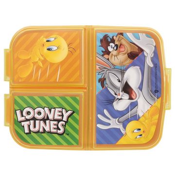 LOONEY TUNES Lunchbox Looney Tunes Bugs Bunny 2 tlg. Lunch Set, Kunststoff, (2-tlg), Brotdose mit 3 Kammern Trinkflasche 400 ml