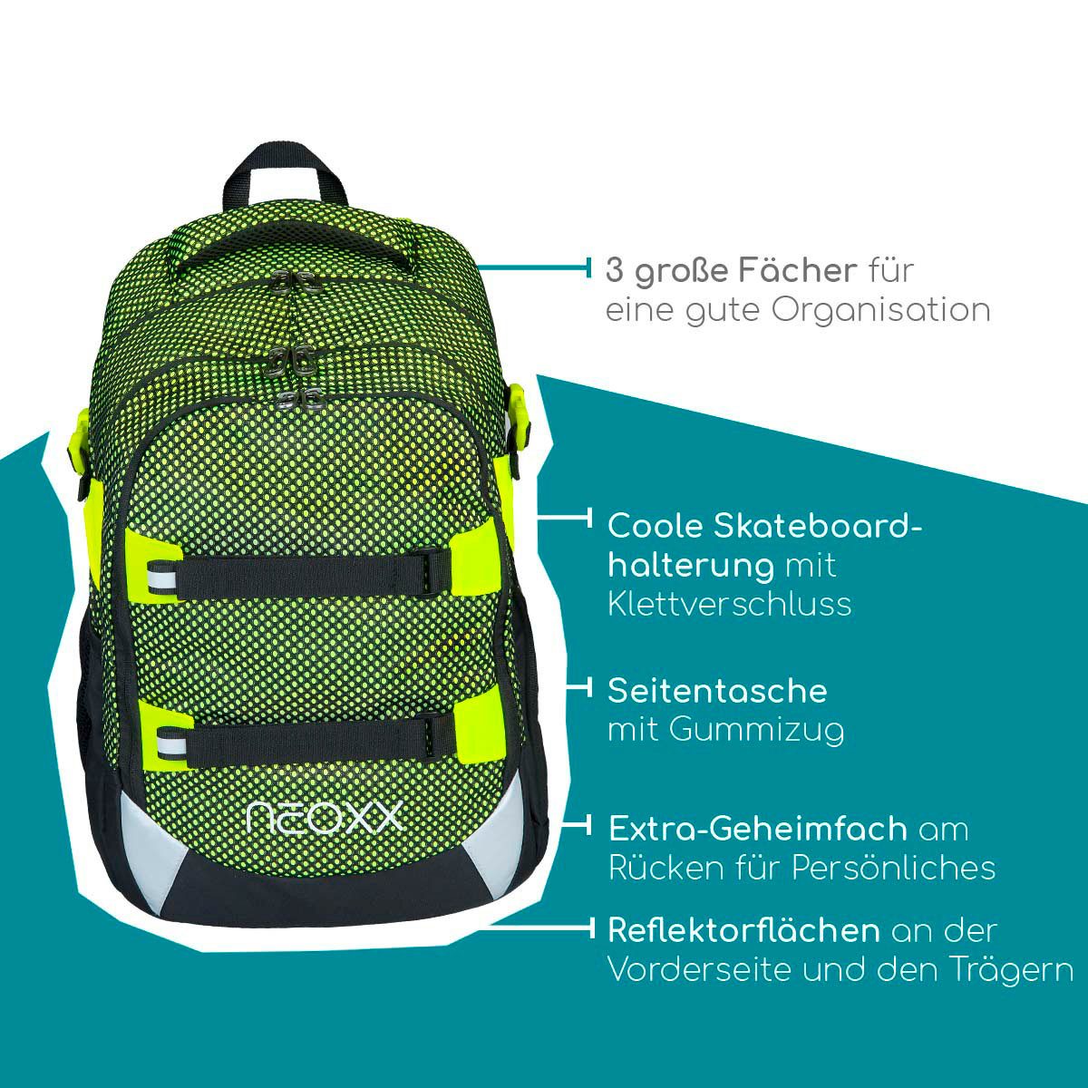 neoxx Schulrucksack All about Neon Rucksack günstig online kaufen