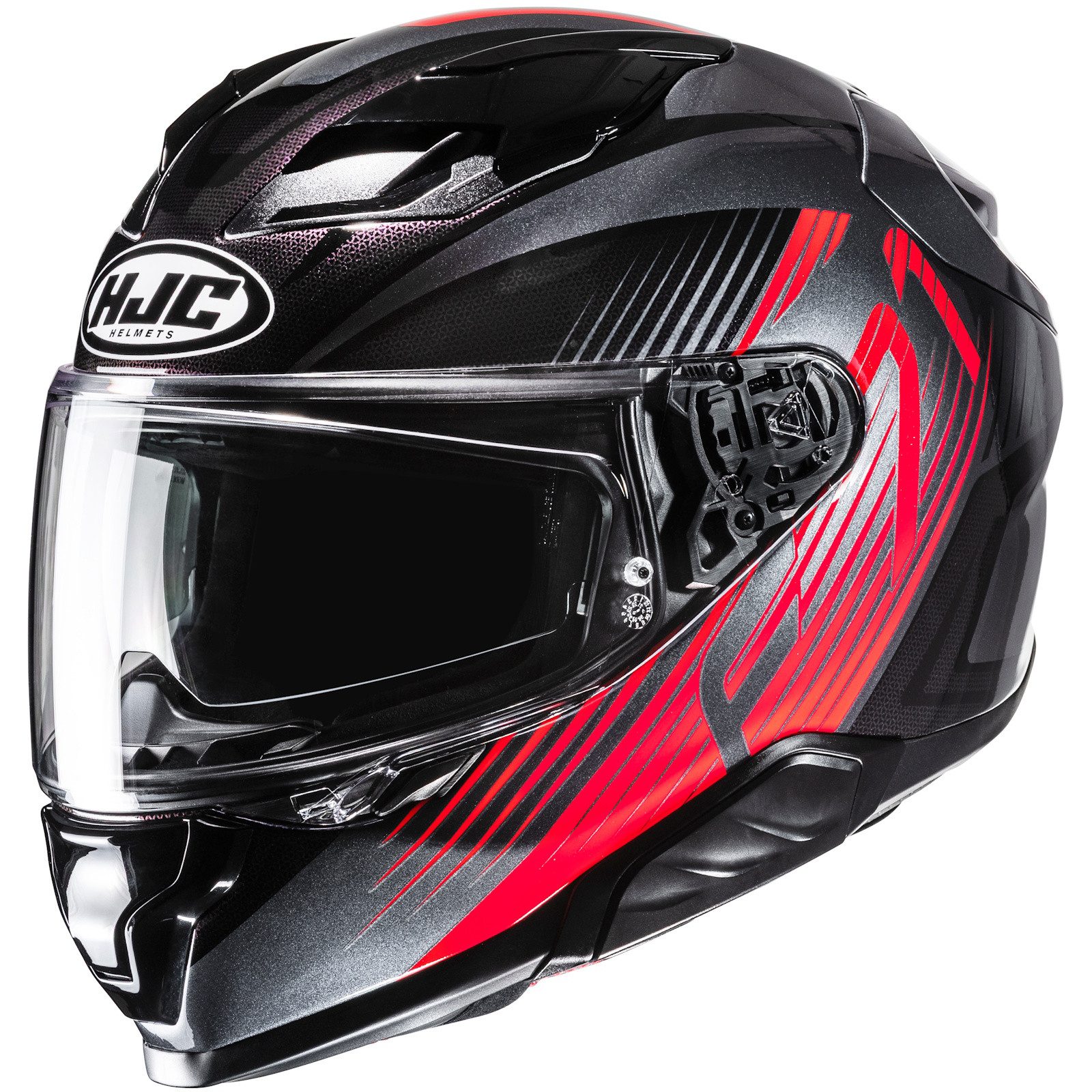 Motorradhelm HJC F71 Catos MC1 Integralhelm Schwarz / Rot XL