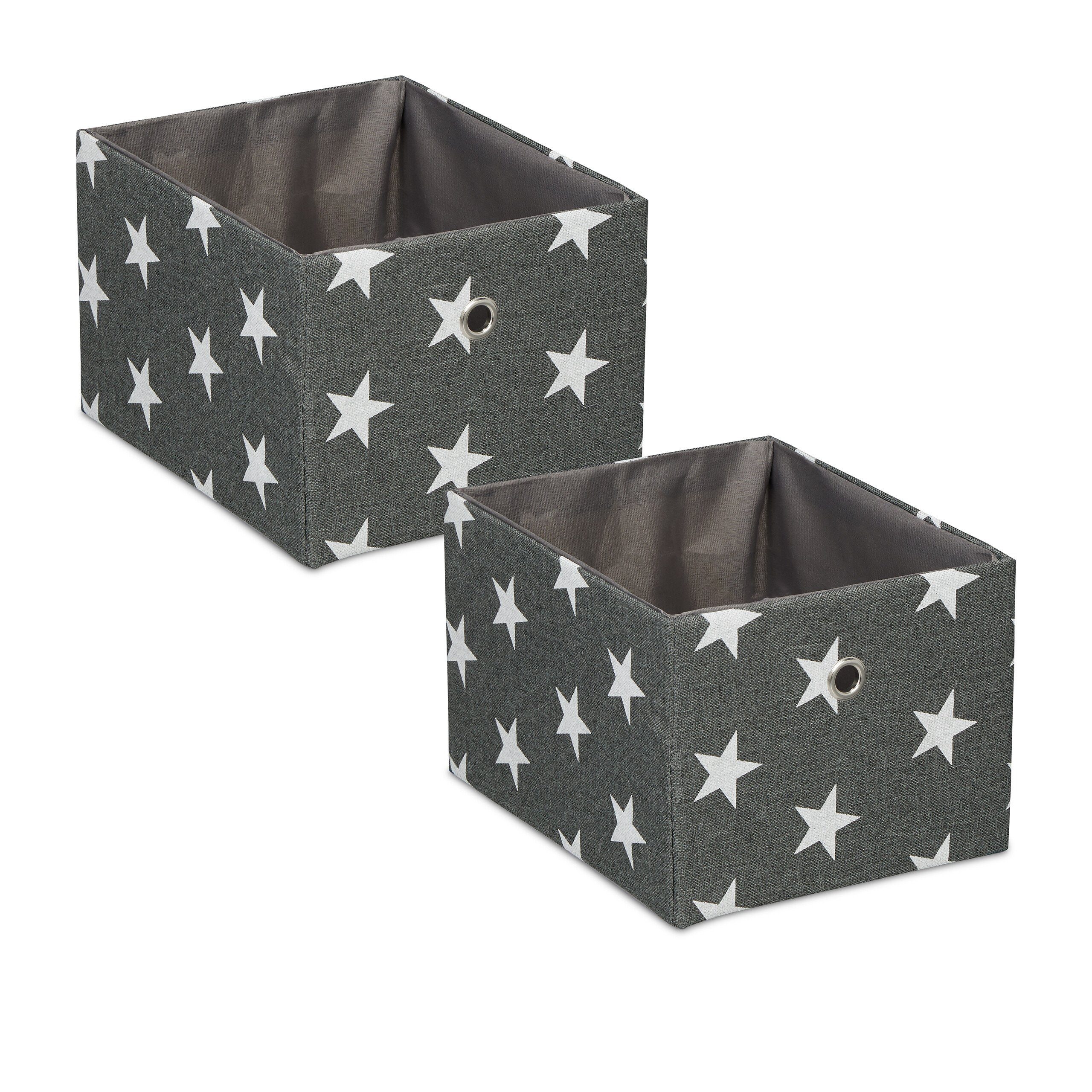 relaxdays Aufbewahrungsbox 2er Set Aufbewahrungsbox mit günstig online kaufen