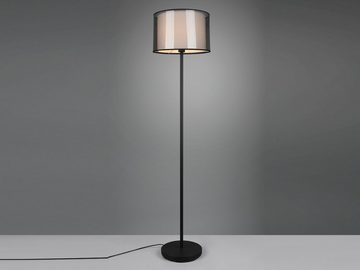 meineWunschleuchte LED Stehlampe, LED wechselbar, Warmweiß, ausgefallene Design-er Lampe dimmbar mit Stoff Lampen-schirm, H: 150cm