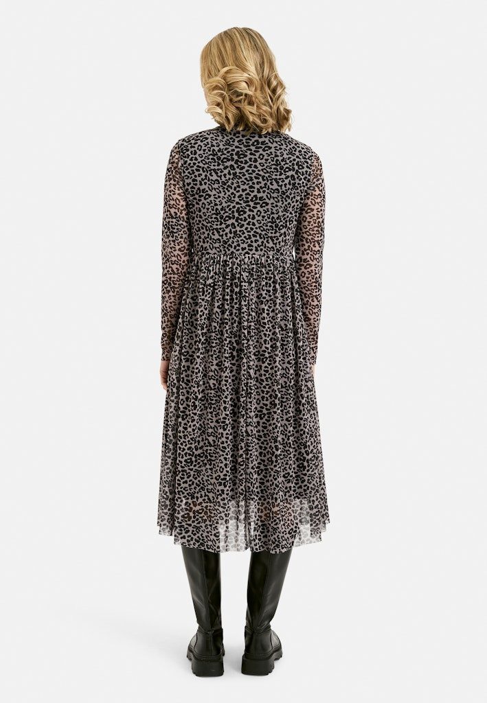 Smith & Soul Cocktailkleid LEO MESH DRESS TAUPE PRINT