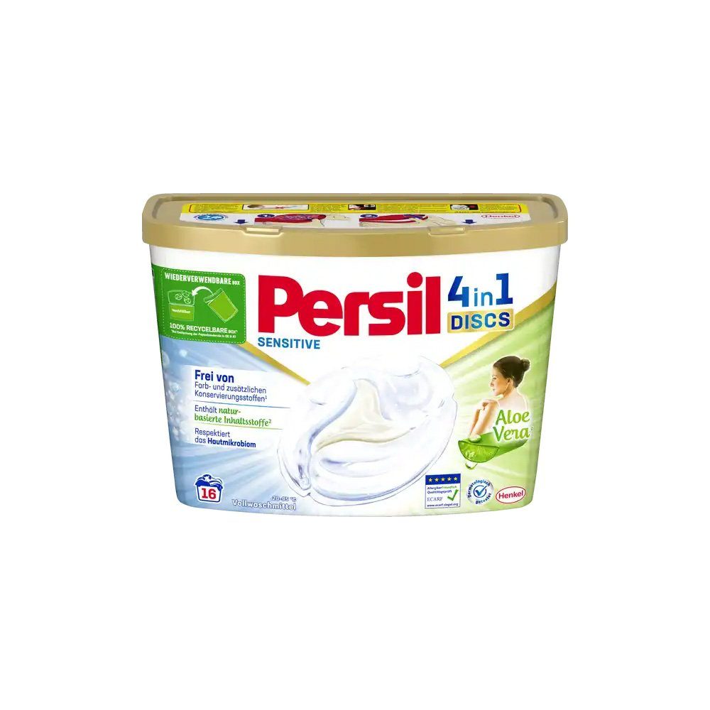 Persil Sensitive 4in1 DISCS Vollwaschmittel (16 Waschladungen) Vollwaschmittel
