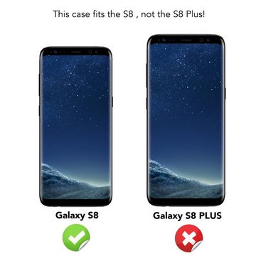 Nalia Smartphone-Hülle Samsung Galaxy S8, Kunstleder Klapp Hülle / Magnetverschluss / Standfunktion / Flip Case