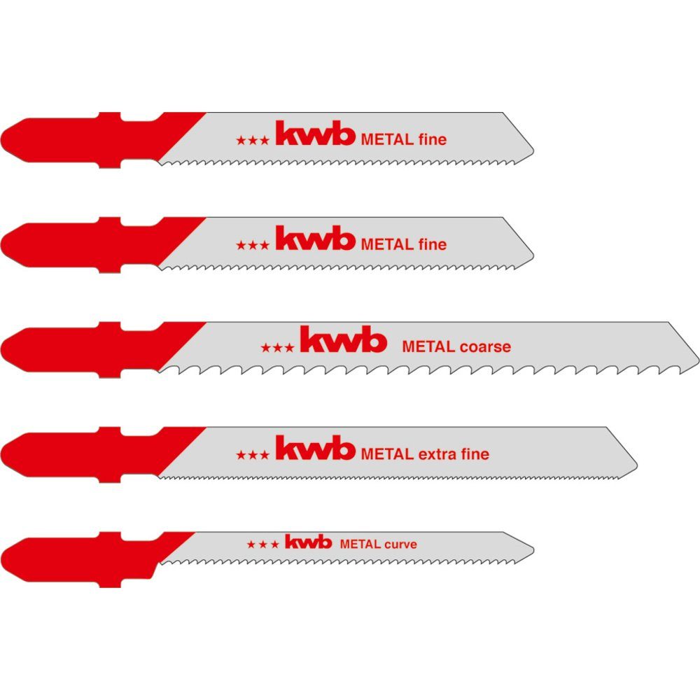 kwb Stichsägeblatt kwb 617290 Stichsägeblatt-Set für Metall 5 St.