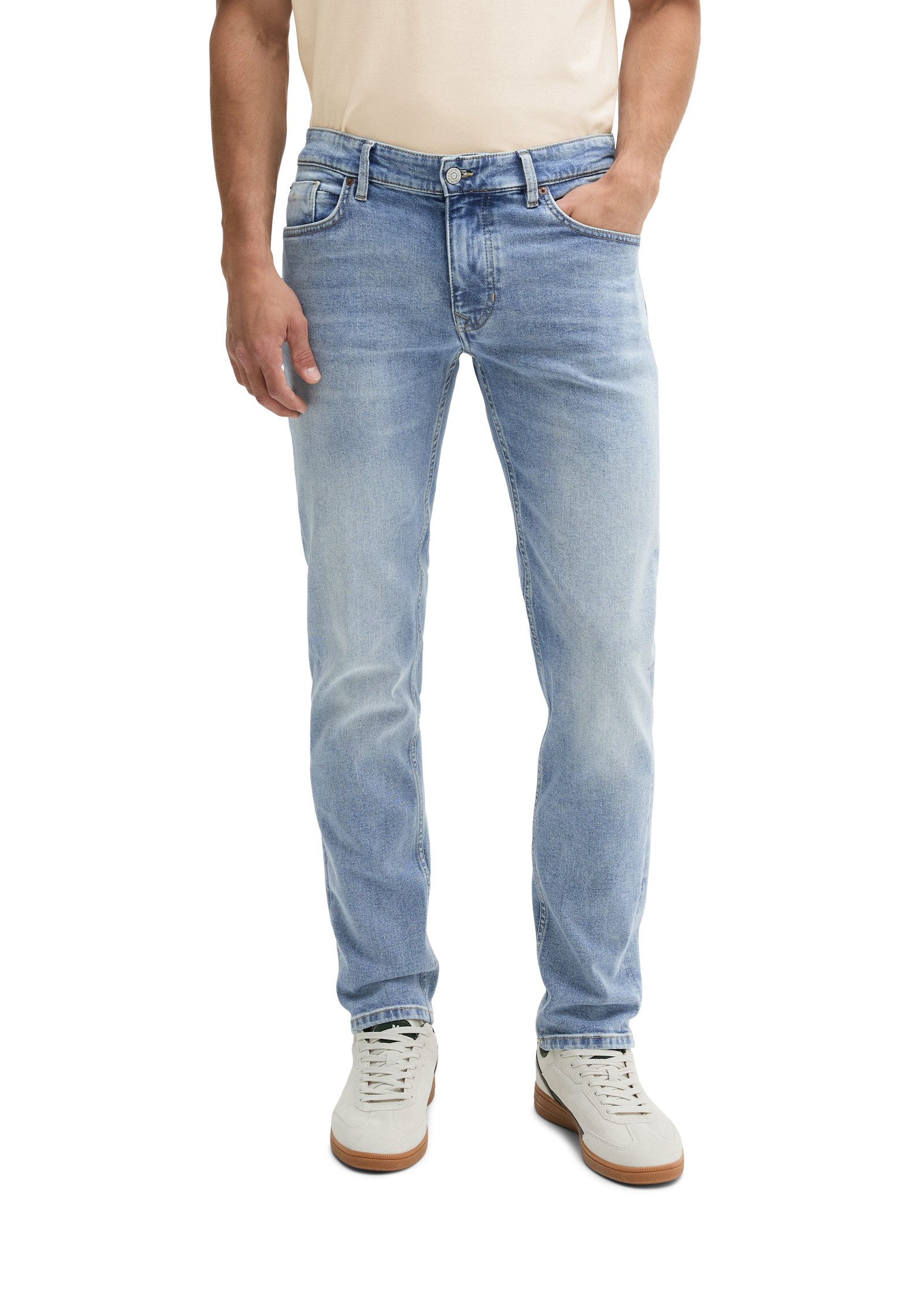 Regular-fit-Jeans aus Bio-Baumwoll-Mix