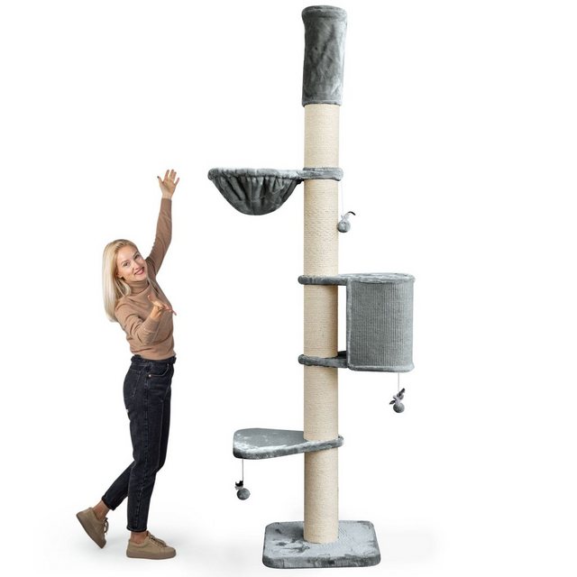 Happypet Kratzbaum MC2790, Zoe, 250 – 275 cm, Deckenhoch für große Katzen