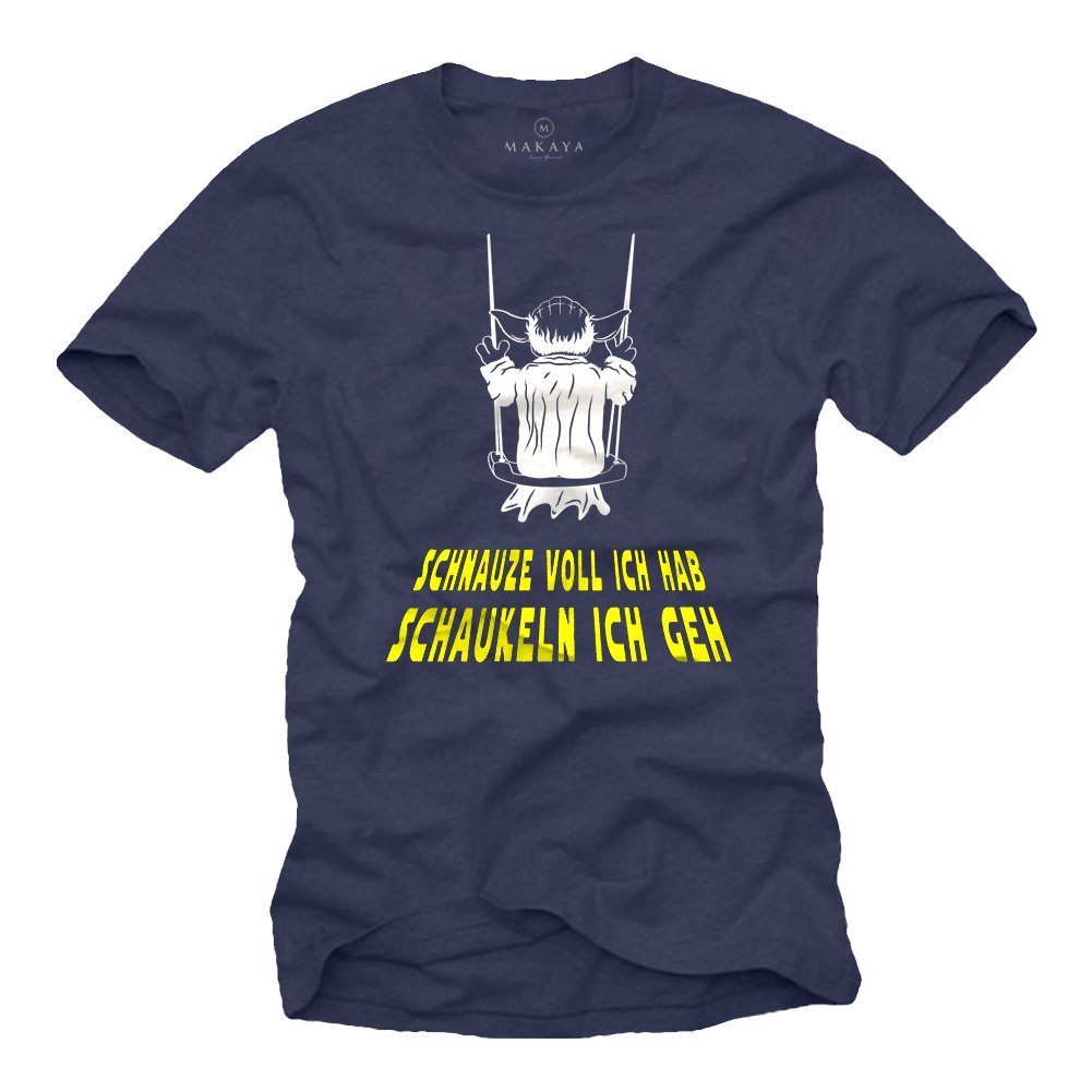 MAKAYA PrintShirt Herren Coole Witzige Lusitge Sprüche Motive Funshirt