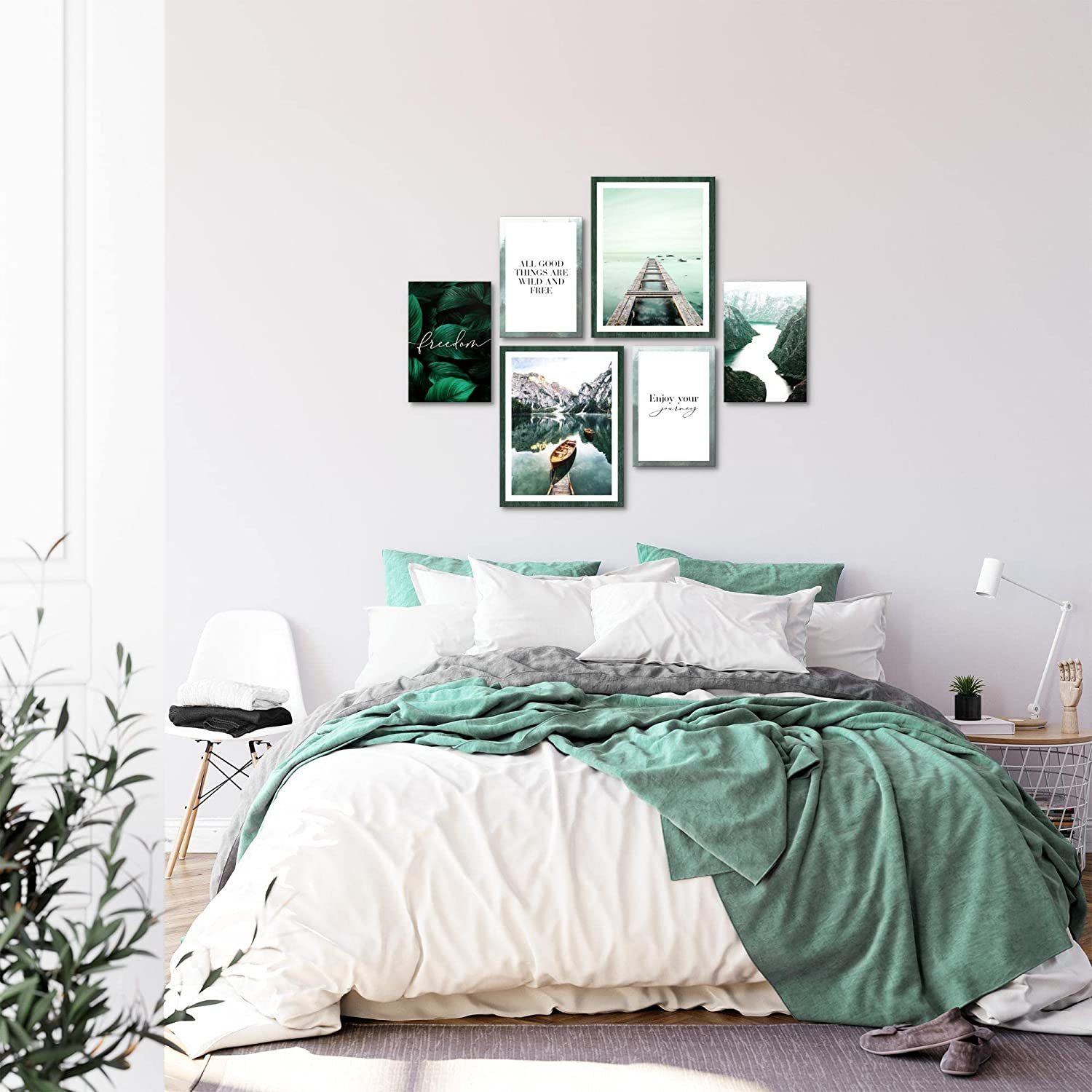 Novart Wandbild Wandbilder Wohnzimmer See Berge günstig online kaufen