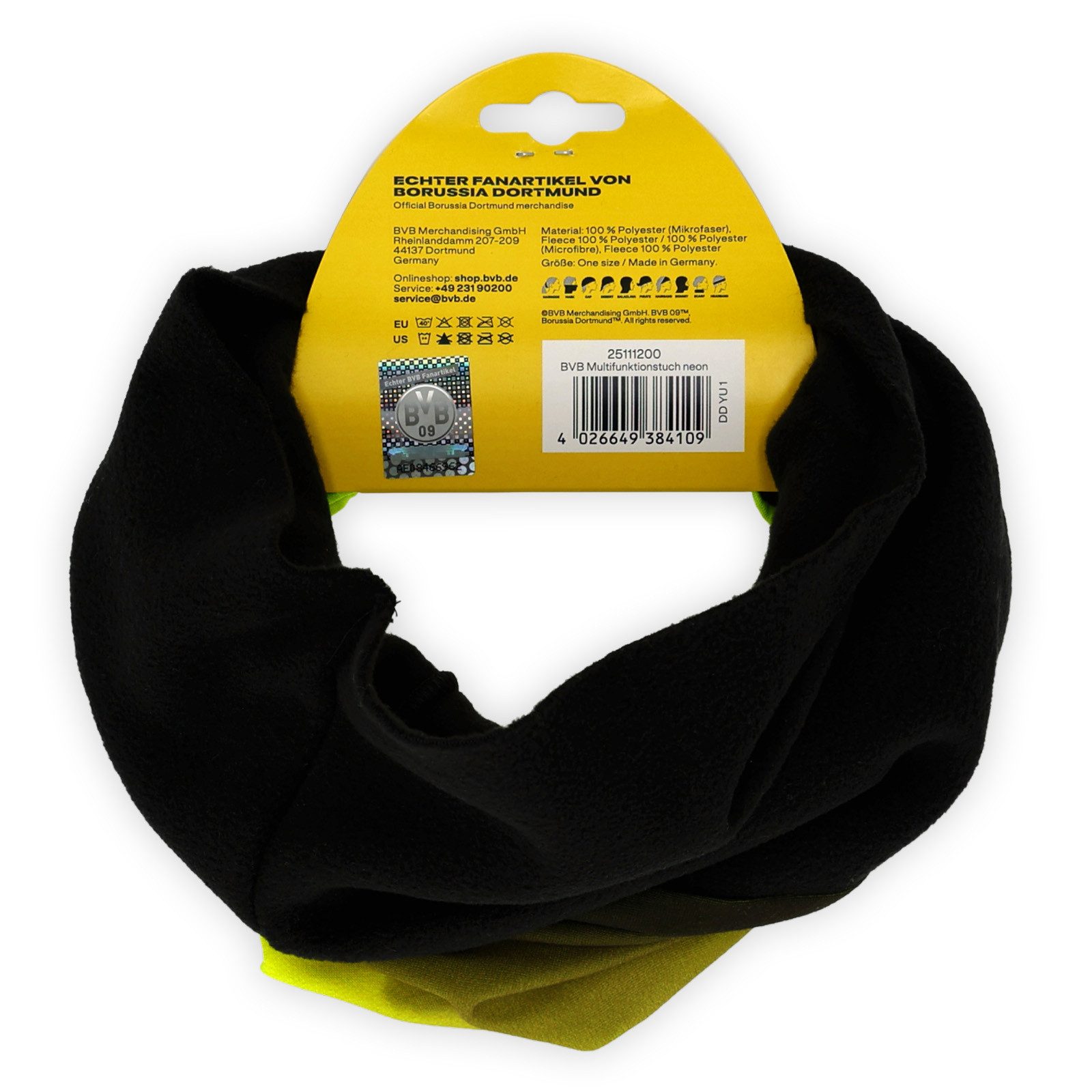 BVB Multifunktionstuch BVB Multifunktionstuch schwarz-neon, (1-St)