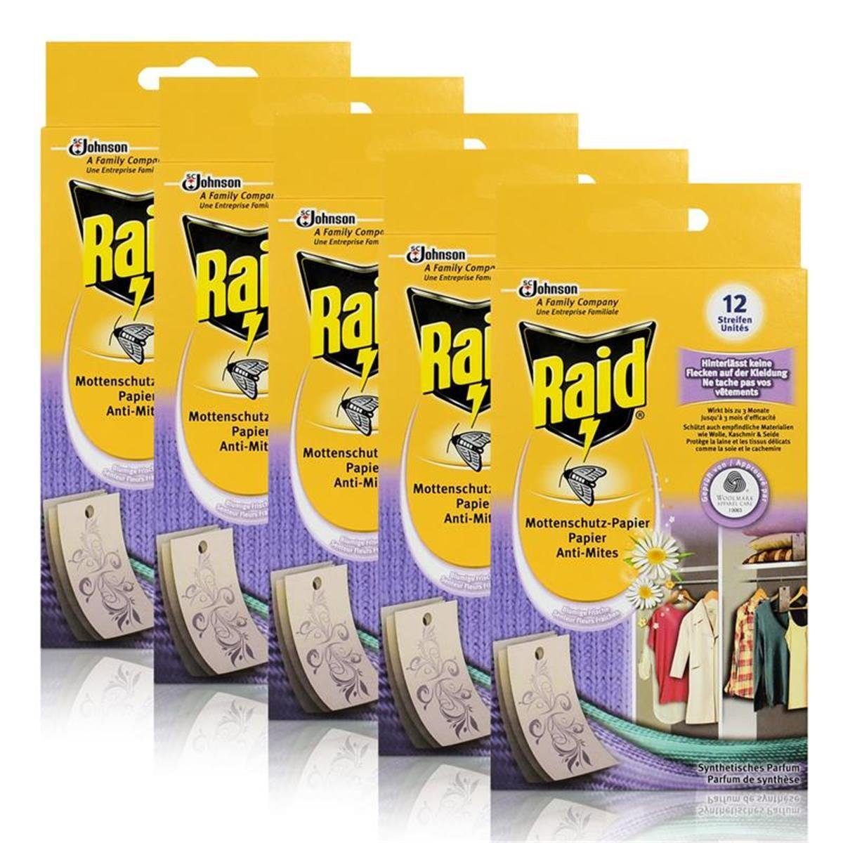 Raid Insektenfalle 5x Raid Mottenschutz-Papier Blumige Frische 12 ...