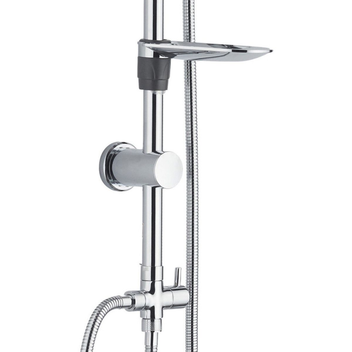 hansgrohe Duscharmatur Ecostat 1001CL Brausethermostat Set mit Aloni Handbrause & Regendusche (Spar-Set) EcoStop & 40°C Sicherheitssperre, Armatur in chrom, Wan – Bild 5 von 5