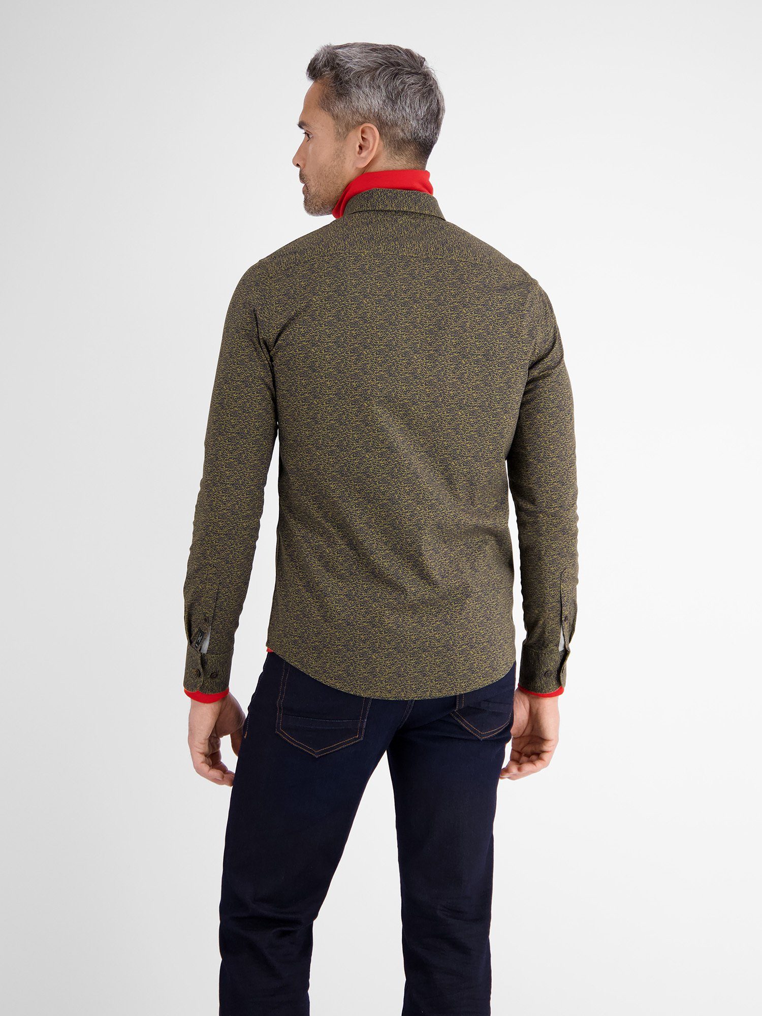 LERROS Langarmhemd LERROS Poplinhemd mit Alloverprint