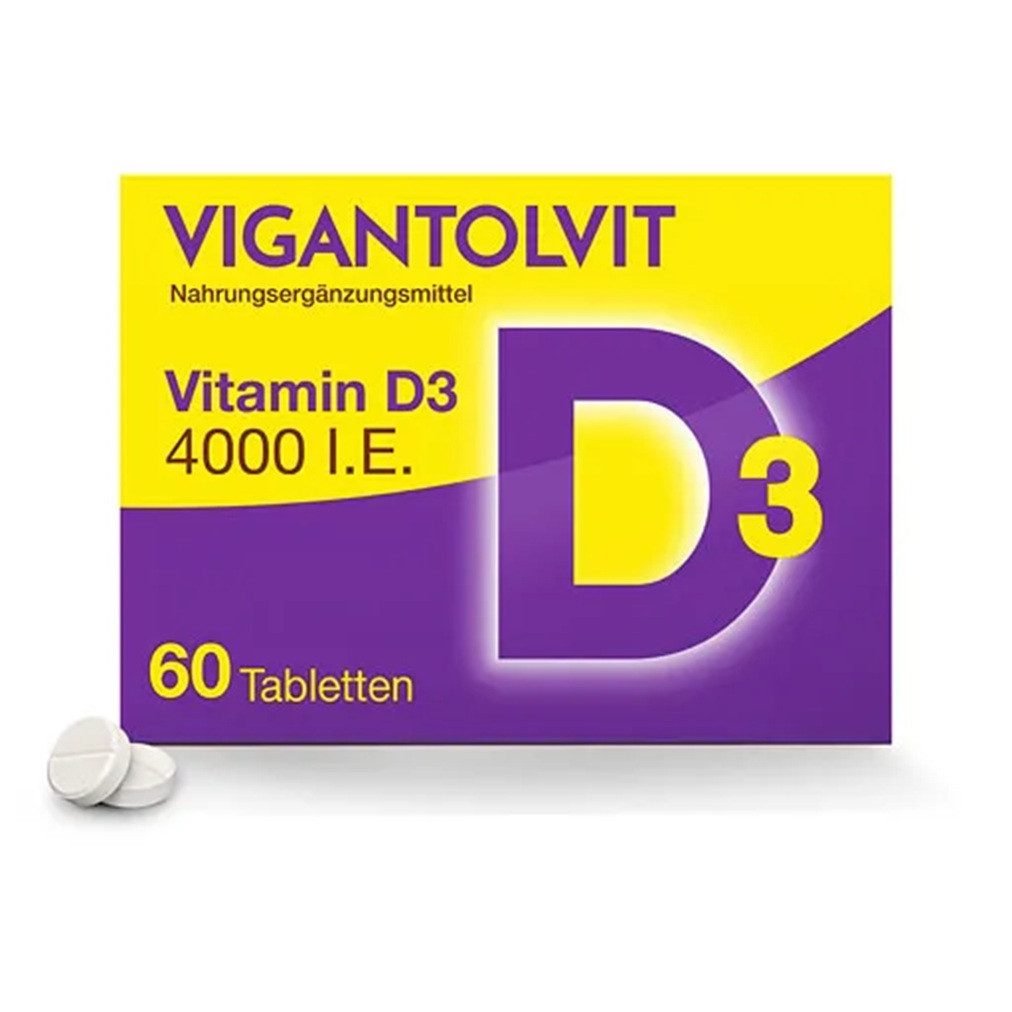 WICK Vigantolvit 4000 I. E. Vitamin D3 Tabletten Tabletten, 60 St., 17,4 g, Hoch dosiertes Vitamin D3