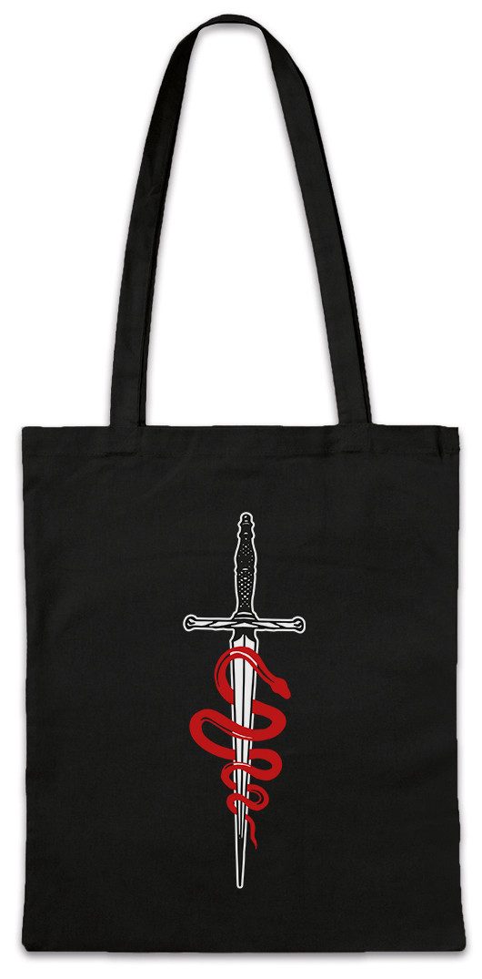 Urban Backwoods Beuteltasche Snake & Knife II Stofftasche Dagger Schlange Messer Dolch Tattoo (1-tlg), Art Gang Gangster Mexico