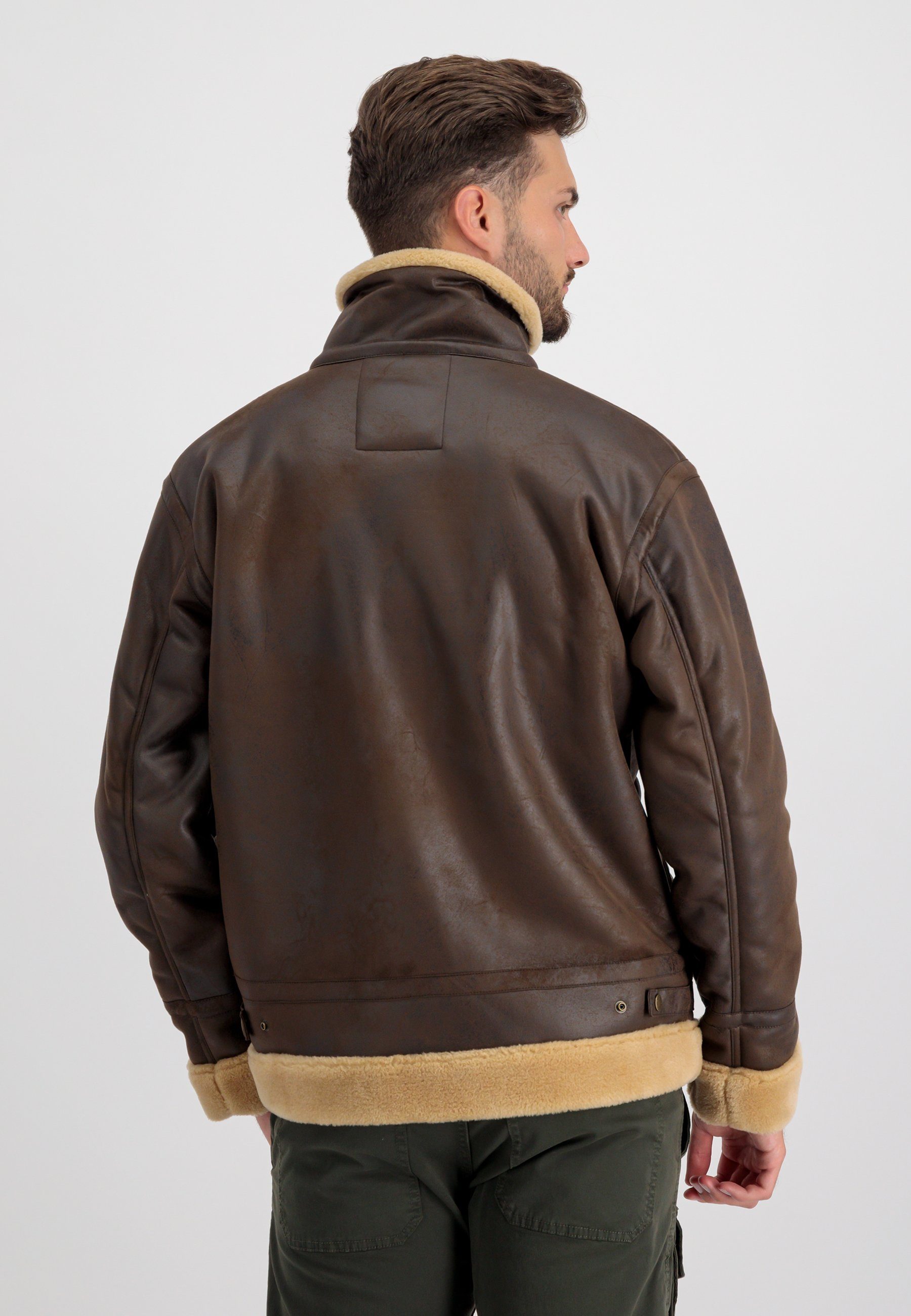 Alpha - Jackets & Lederjacke Alpha Arctic Faux Men Industries Leather vintage Industries brown B3