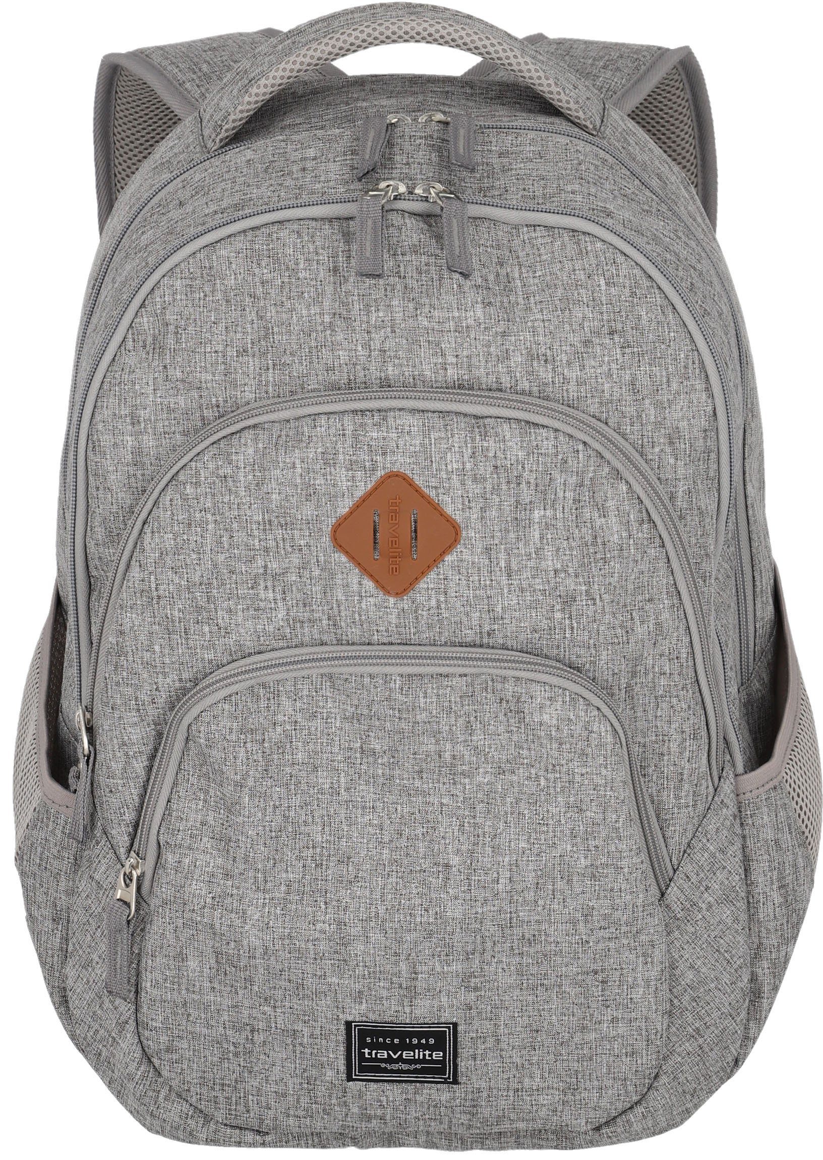 travelite Laptoprucksack BASICS Melange, Freizeitrucksack Arbeitsrucksack Schulrucksack Reiserucksack