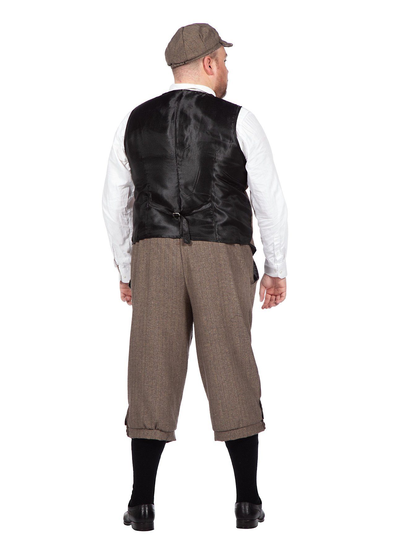 Metamorph Kostüm 20er Dandy braun - Karneval Faschingskostüm Herren, Elegante Kombination aus Weste, Hose und Mütze