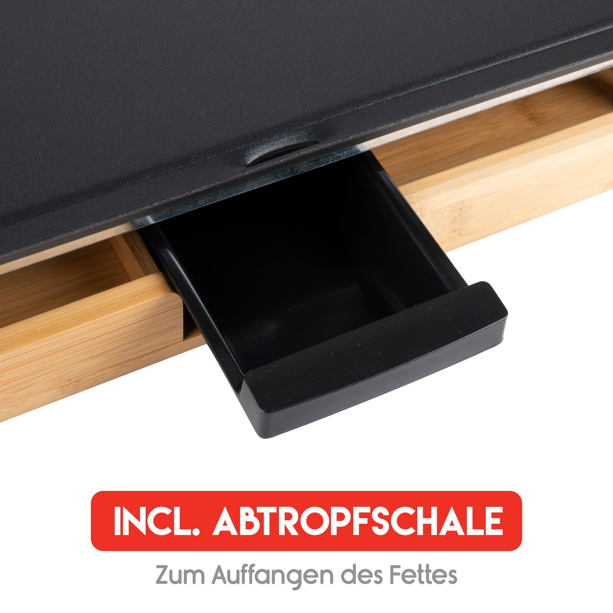 Alpina Grillplatte alpina Tischgrill 2000W, 43 x 22,5 CM – Bild 5 von 5