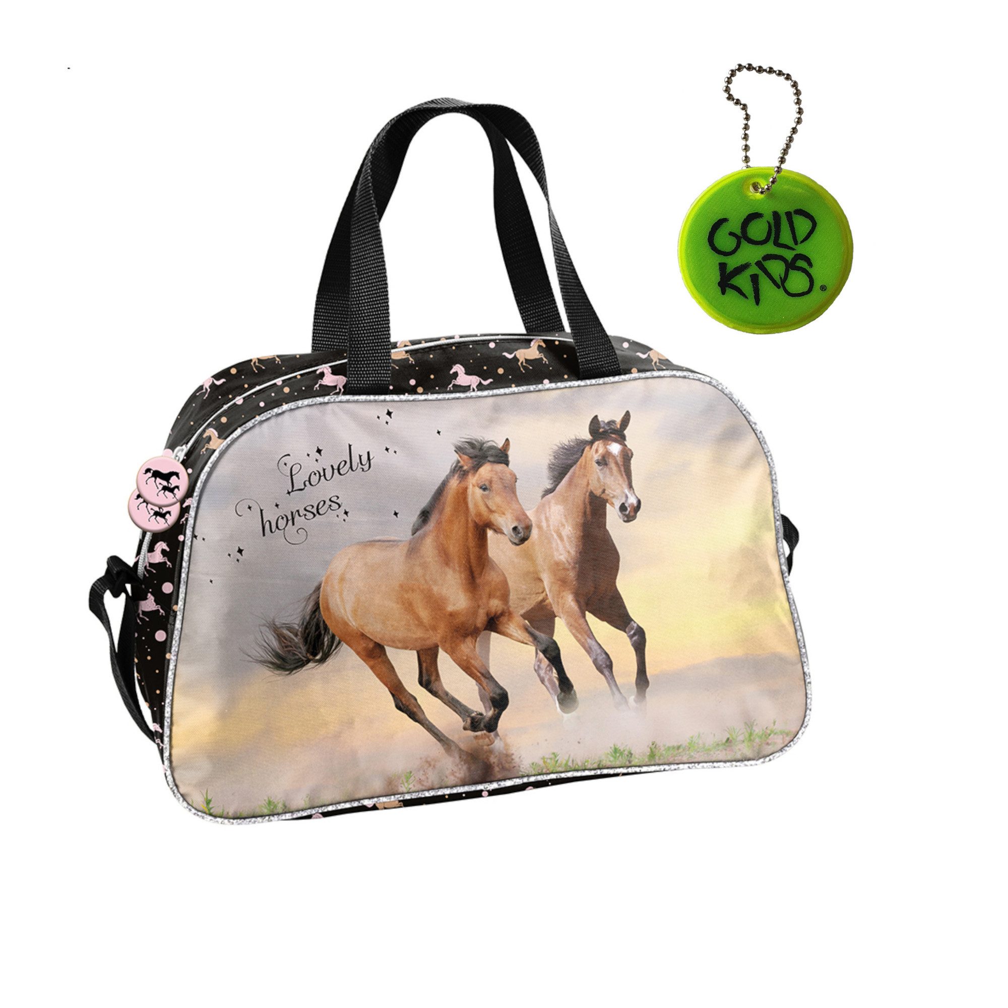 GOLDKIDS Sporttasche Kinder für Mädchen & Jungen - Umhängetasche (Schwimmtasche mit, verstärktem Boden - Trainingstasche), 40 cm x 25 cm x 15 cm