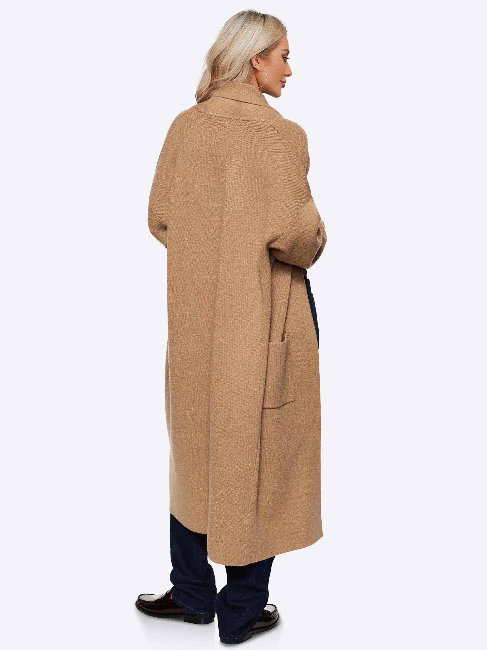 Imily Bela Cardigan Damen Oversize-Langcardigan mit Revers (Packung, 1-tlg. günstig online kaufen