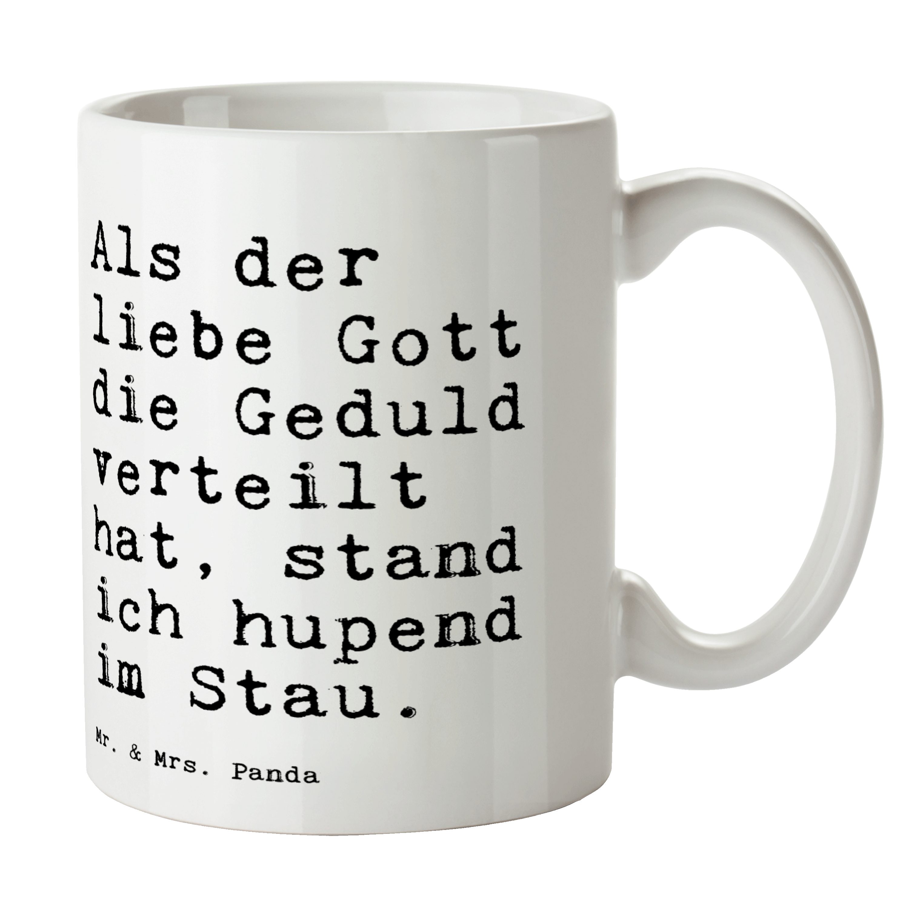 Mr. & Mrs. Panda Tasse Als der liebe Gott... Weiß Geschenk