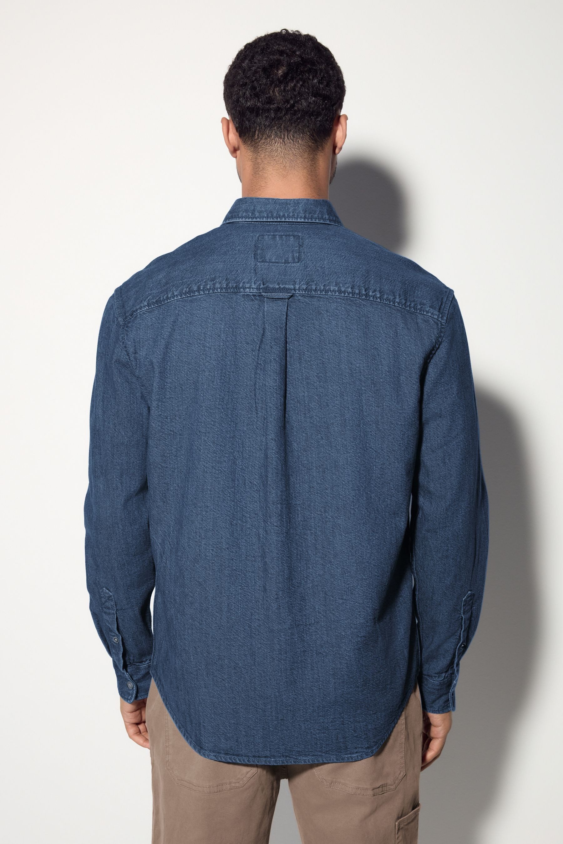 Next Langarmhemd Langärmeliges Hemd aus Denim (1-tlg) günstig online kaufen