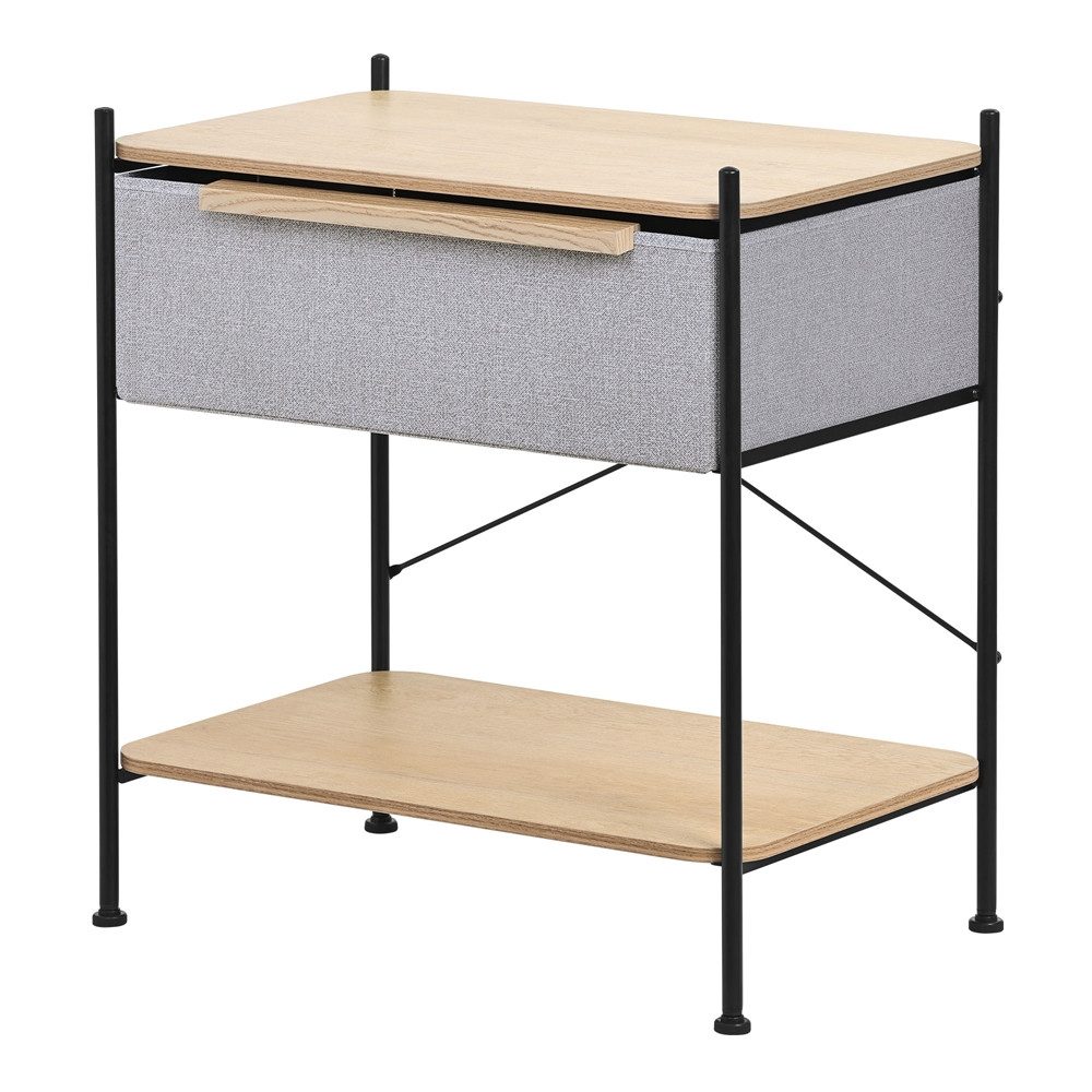 ML-DESIGN Kommode Sideboard Schubladenschrank mit MDF-Platte und Stahlrahmen Regalsystem, Stoffschrank Kommodenschrank mit 1 Schublade aus Stoff 62x67,5x42,5 cm