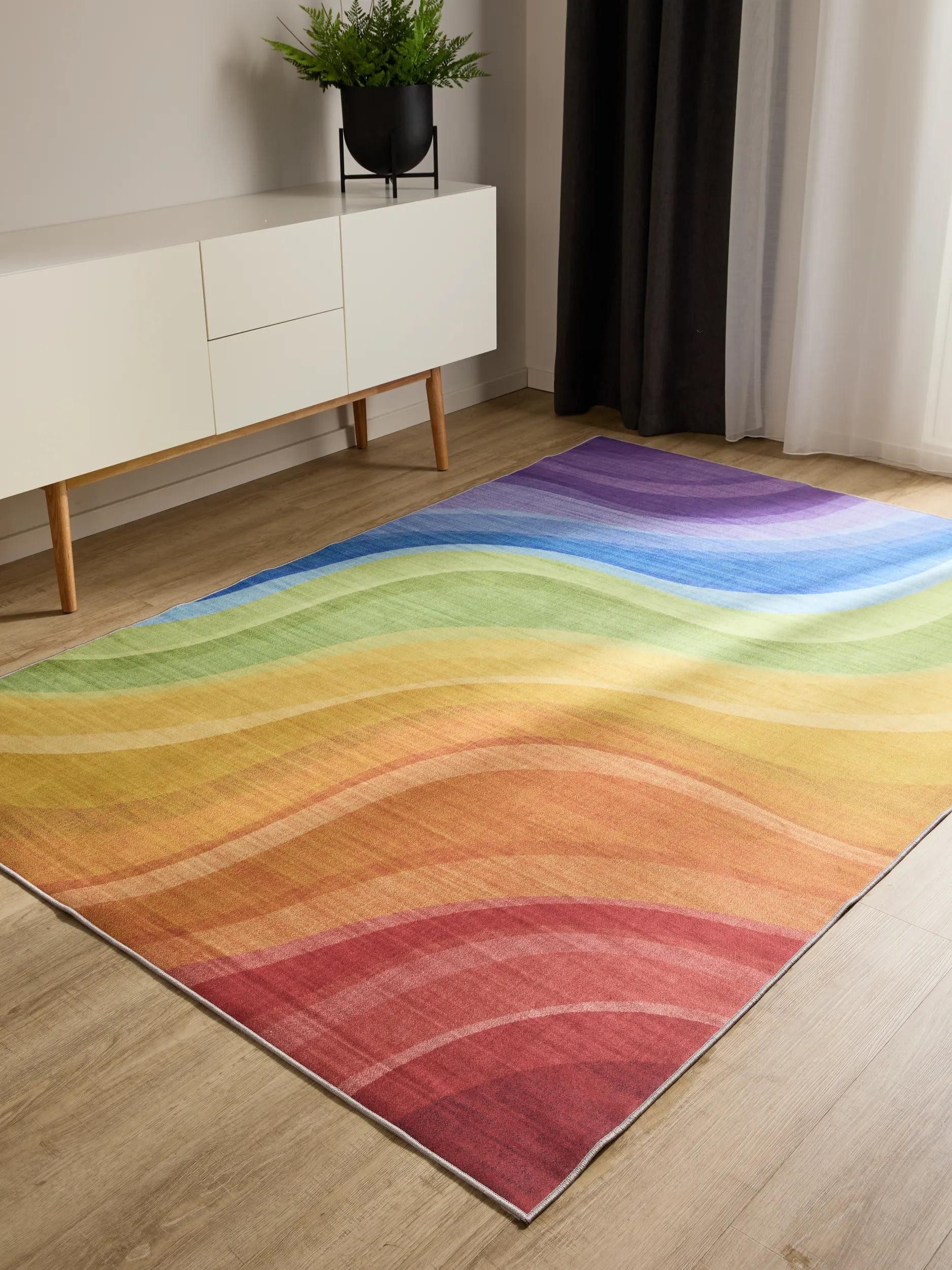 benuta Teppich George, rechteckig, Höhe: 5 mm, Vintage-Look, Kurzflor, Teppich Wohnzimmer, Schlafzimmer, Waschbar