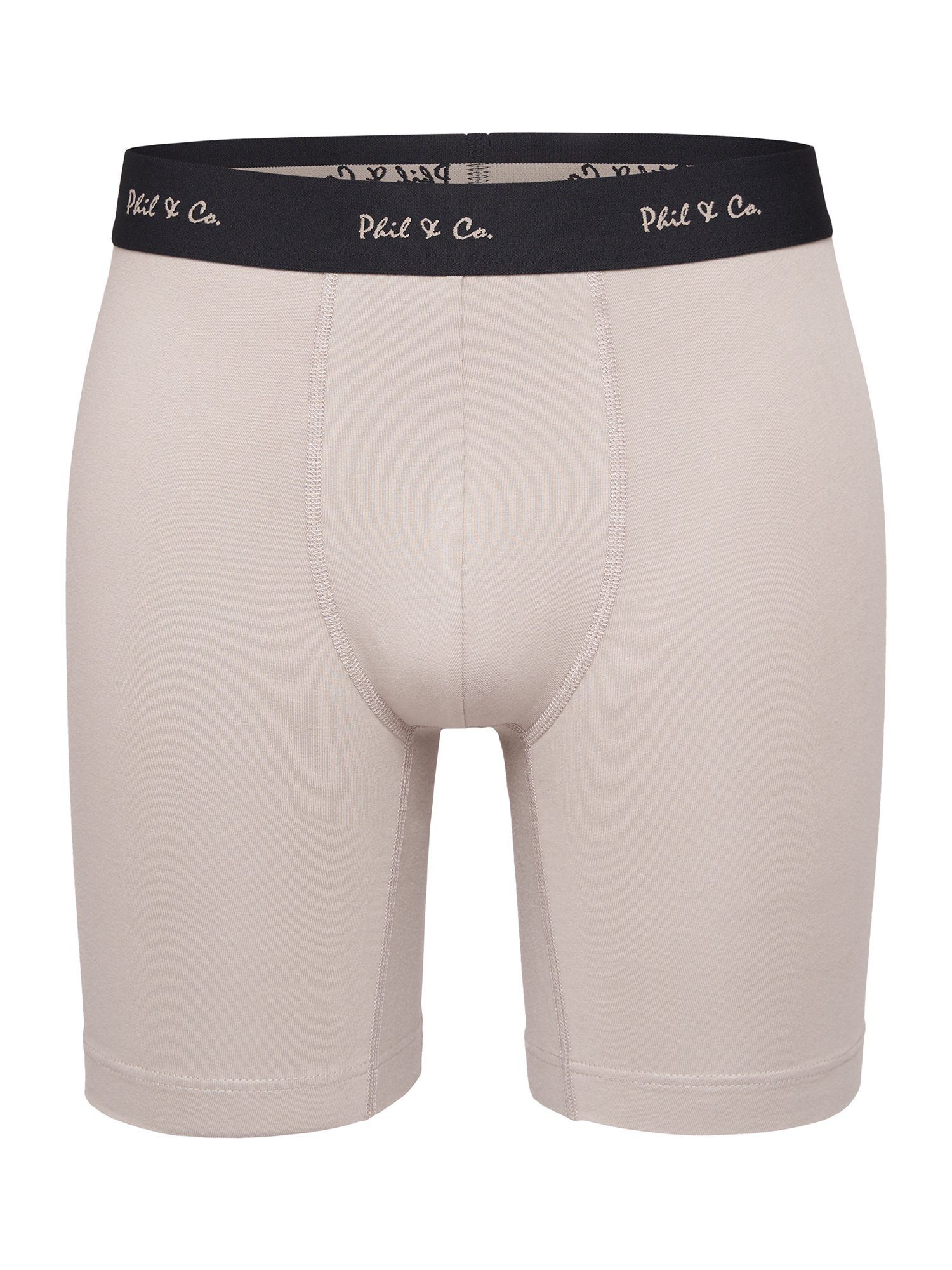 Phil & Co. Langer Boxer Long Boxer Briefs (9-St) Retroshorts - langes Bein - Jersey - ohne störendes Etikett