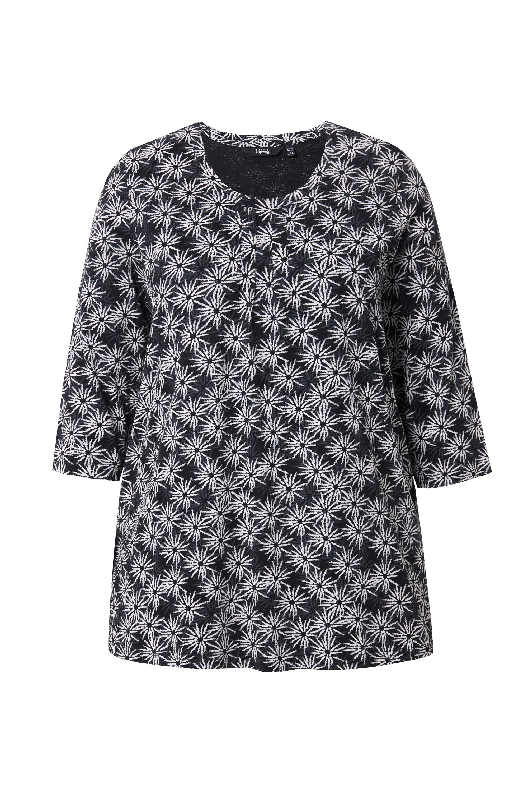 Ulla Popken T-Shirt Shirt Blüten A-Linie günstig online kaufen