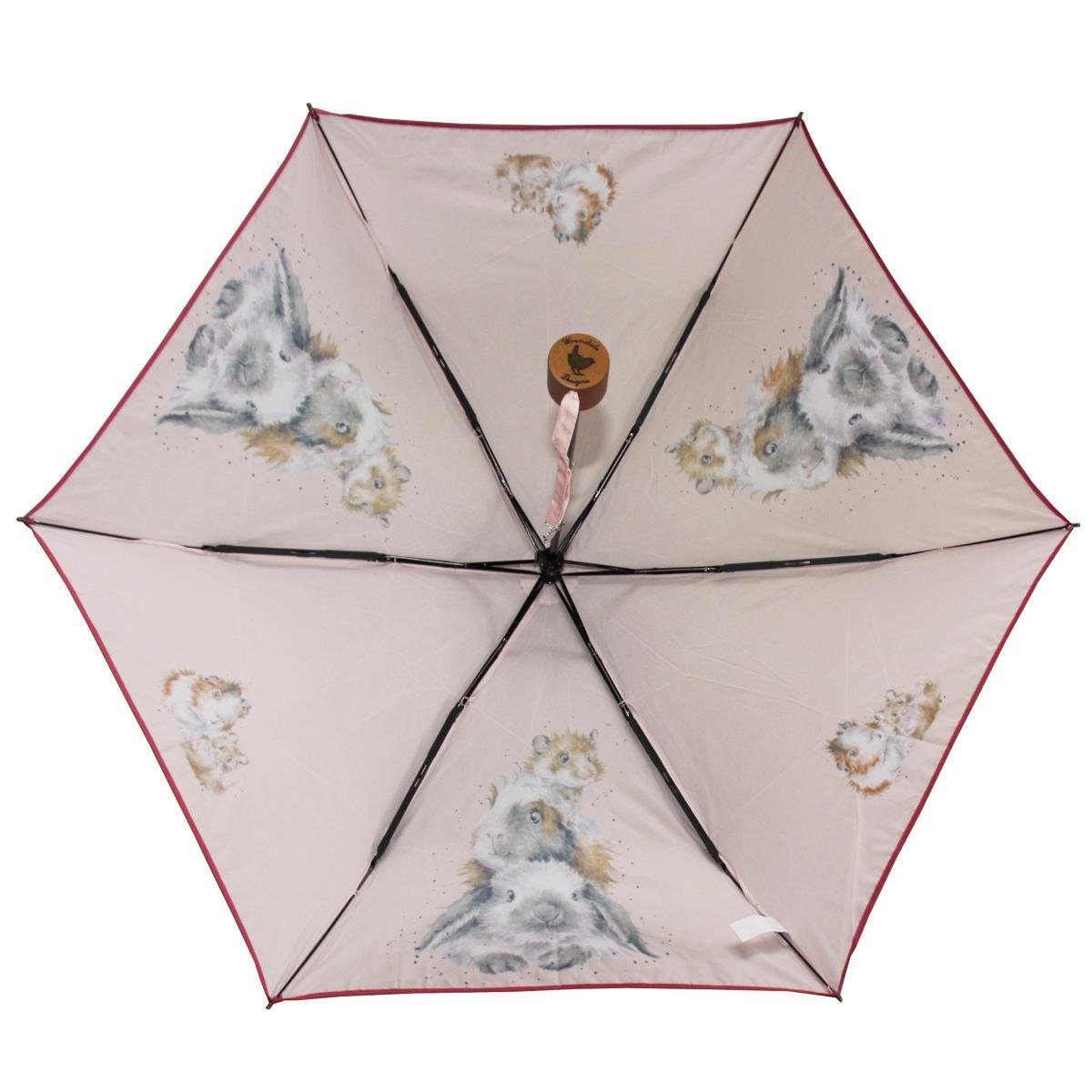 Taschenregenschirm und Designs Hase Piggy Freunde Wrendale Wrendale seine Taschen-Regenschirm