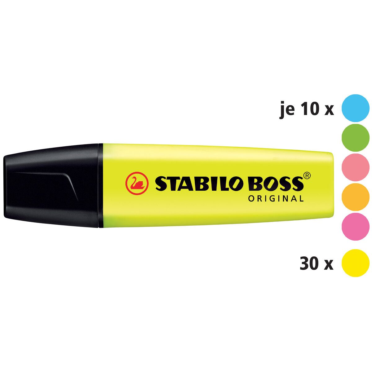 STABILO Marker Textmarker BOSS Warenpaket 80St Warenpaket 80 Stück/6 Farben