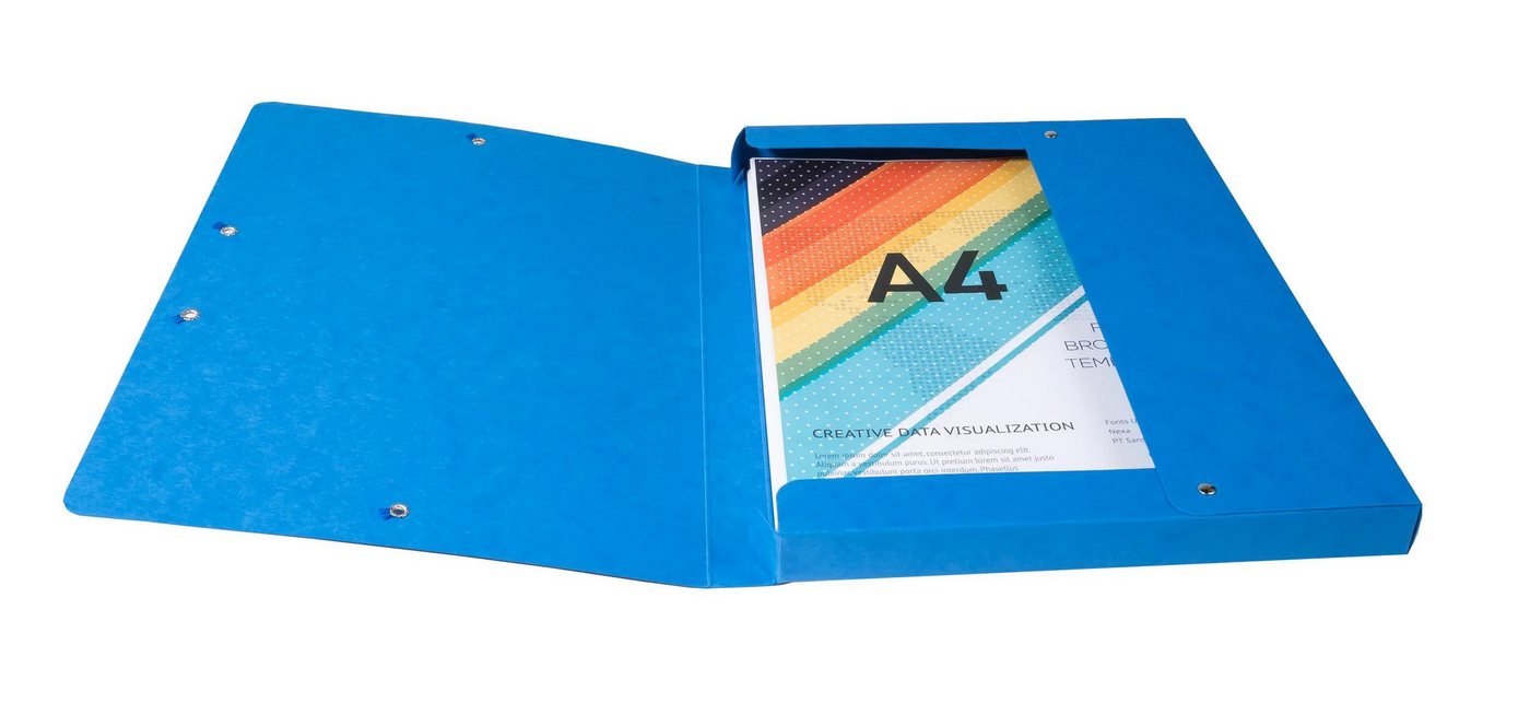 Thumbnail - EXACOMPTA Archivcontainer 8x Archivbox Karton, 600g, Rücken 25mm + Etikett, A4, Blau, 50302E, Boxen mit Gummizug