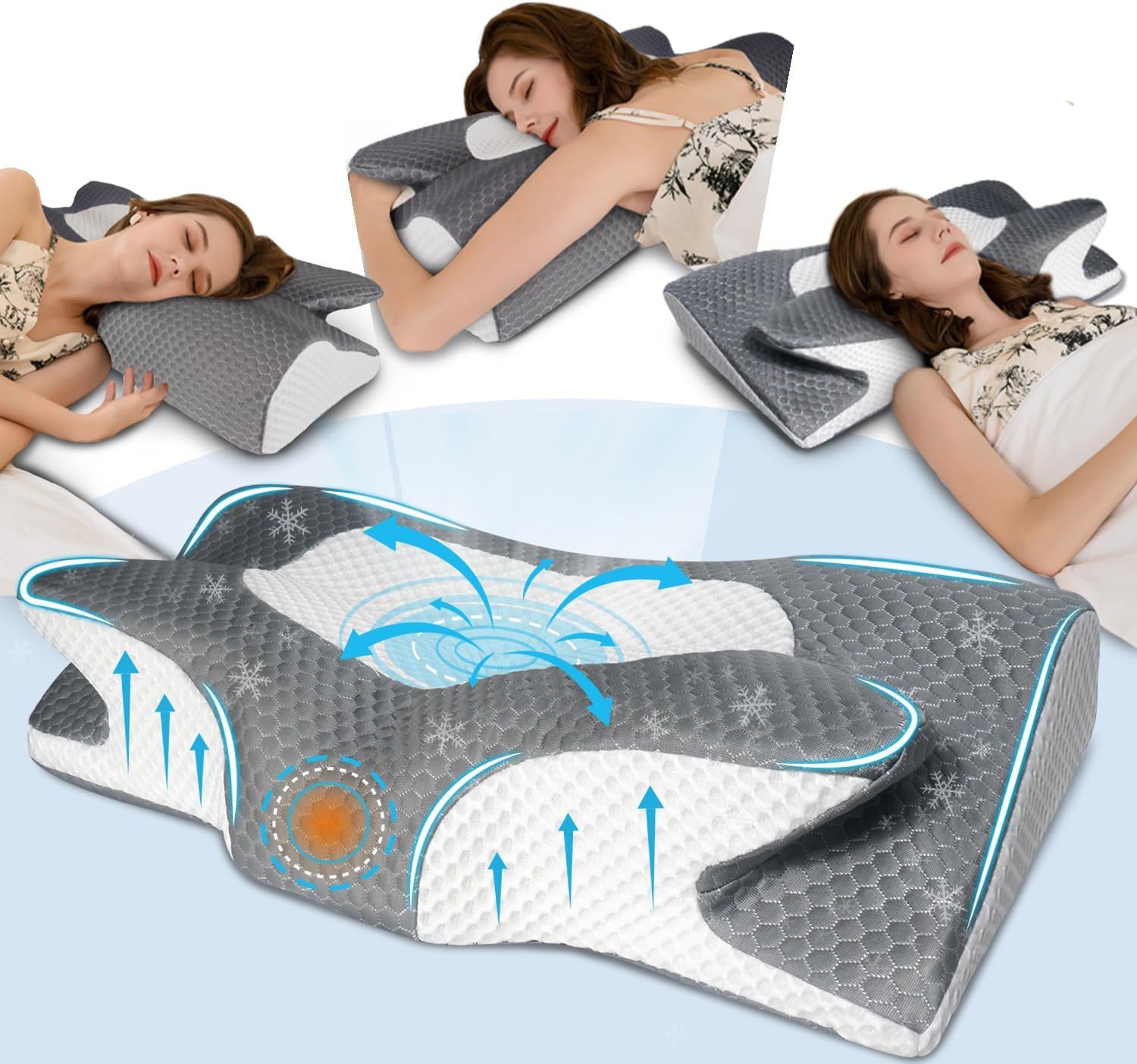 Esun Nackenstützkissen Memory Foam Kissen, Ergonomisches Kopfkissen, Nacken günstig online kaufen