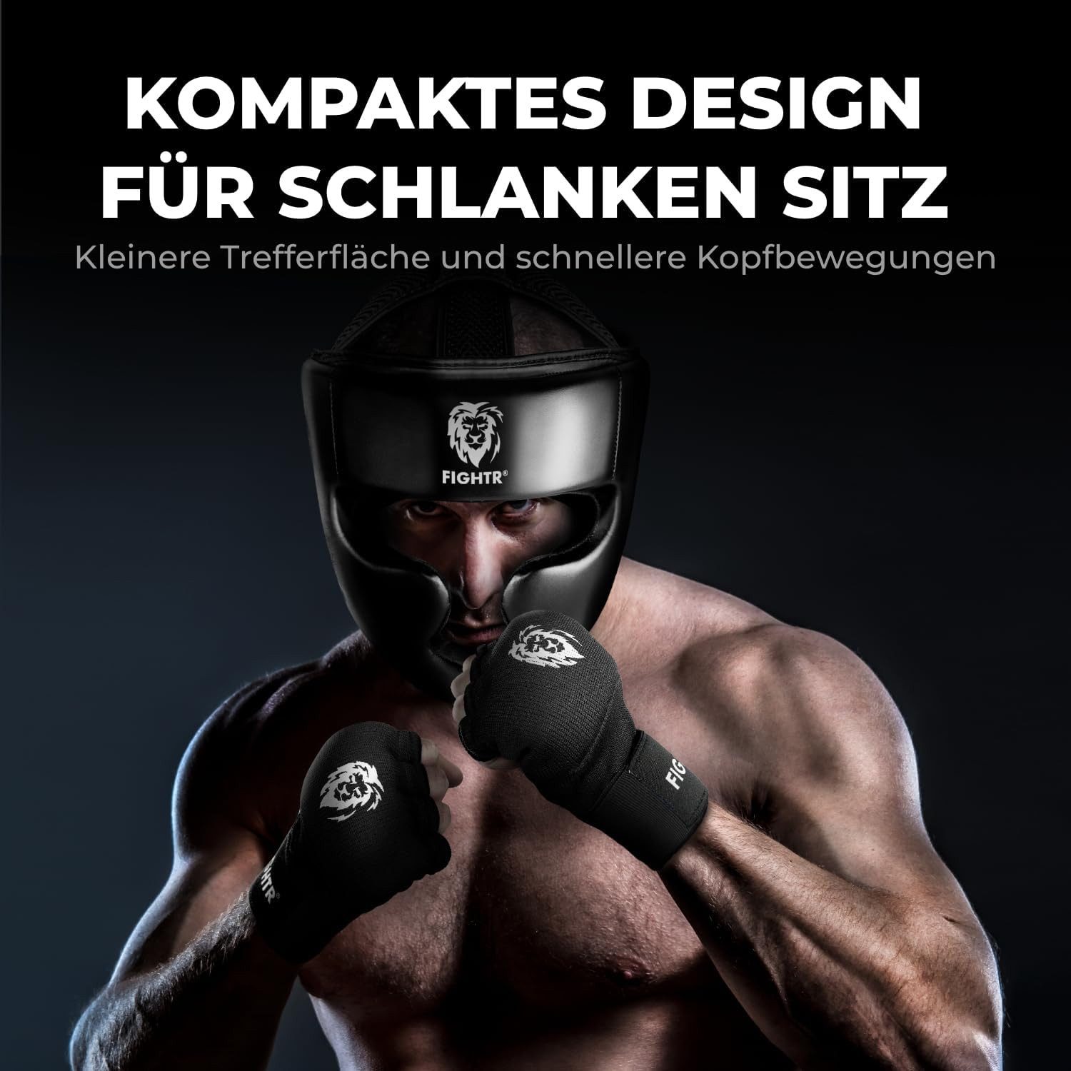 FIGHTR Kopfschutz aus Kunstleder mit verstellbarem Verschluss für Kampfsport & Training