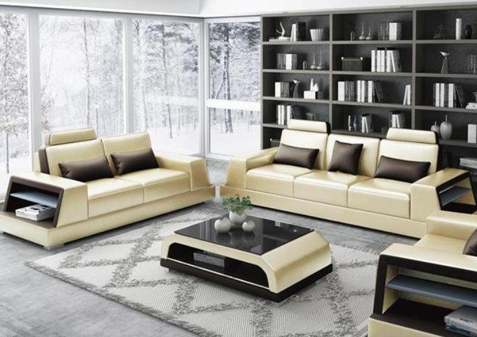 JVmoebel Sofa Designe beige Sofagarnitur 3+2 Sitzer Sitz Polster Sofas, Made in Europe
