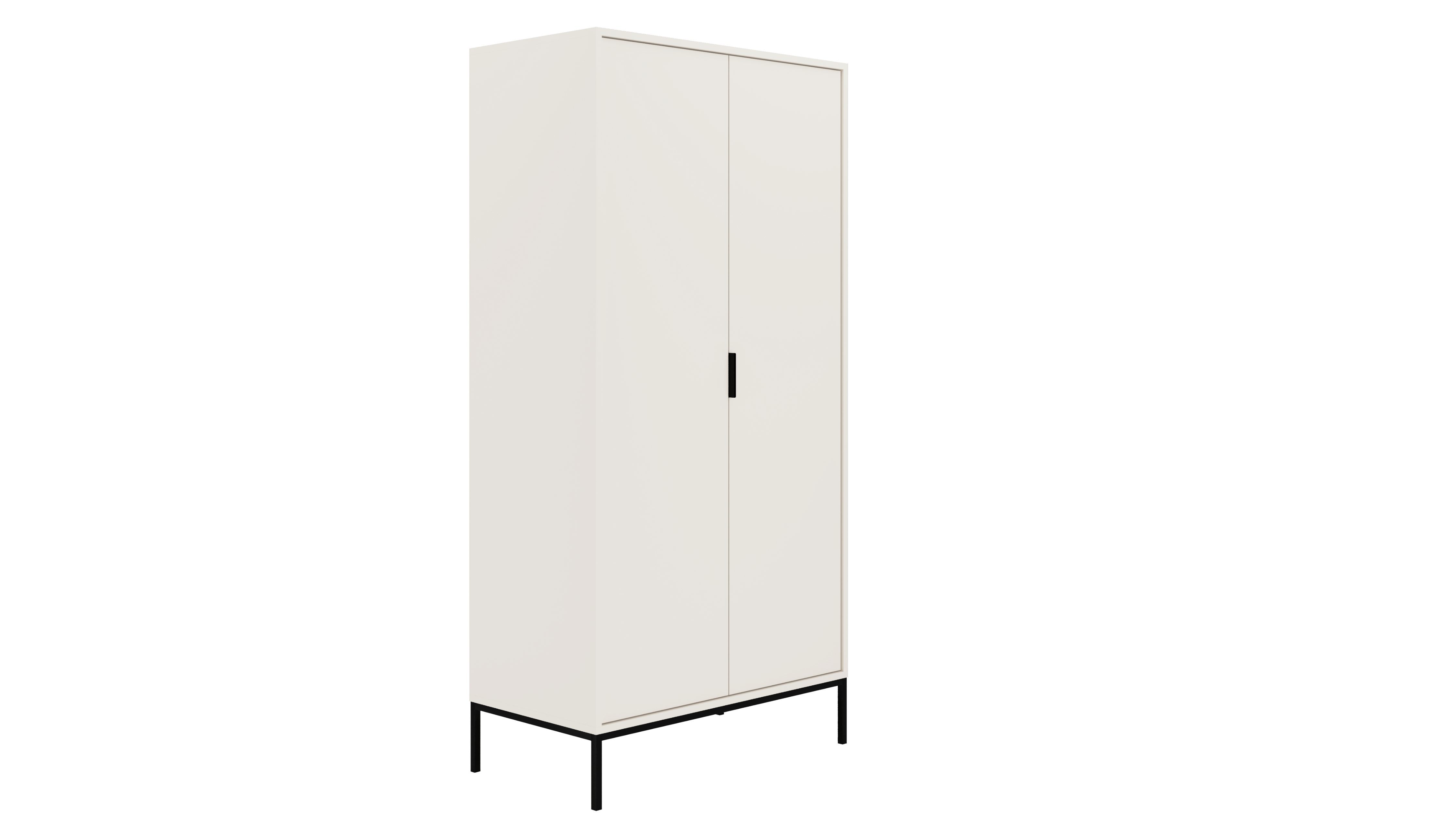 Raumhirsch Furniture Kleiderschrank Austin 100x55x205 cm (Einzelmöbel, Drehtürenschrank mit Regal und Kleiderstange) modernes Design, funktional & langlebig, elegantes Finish