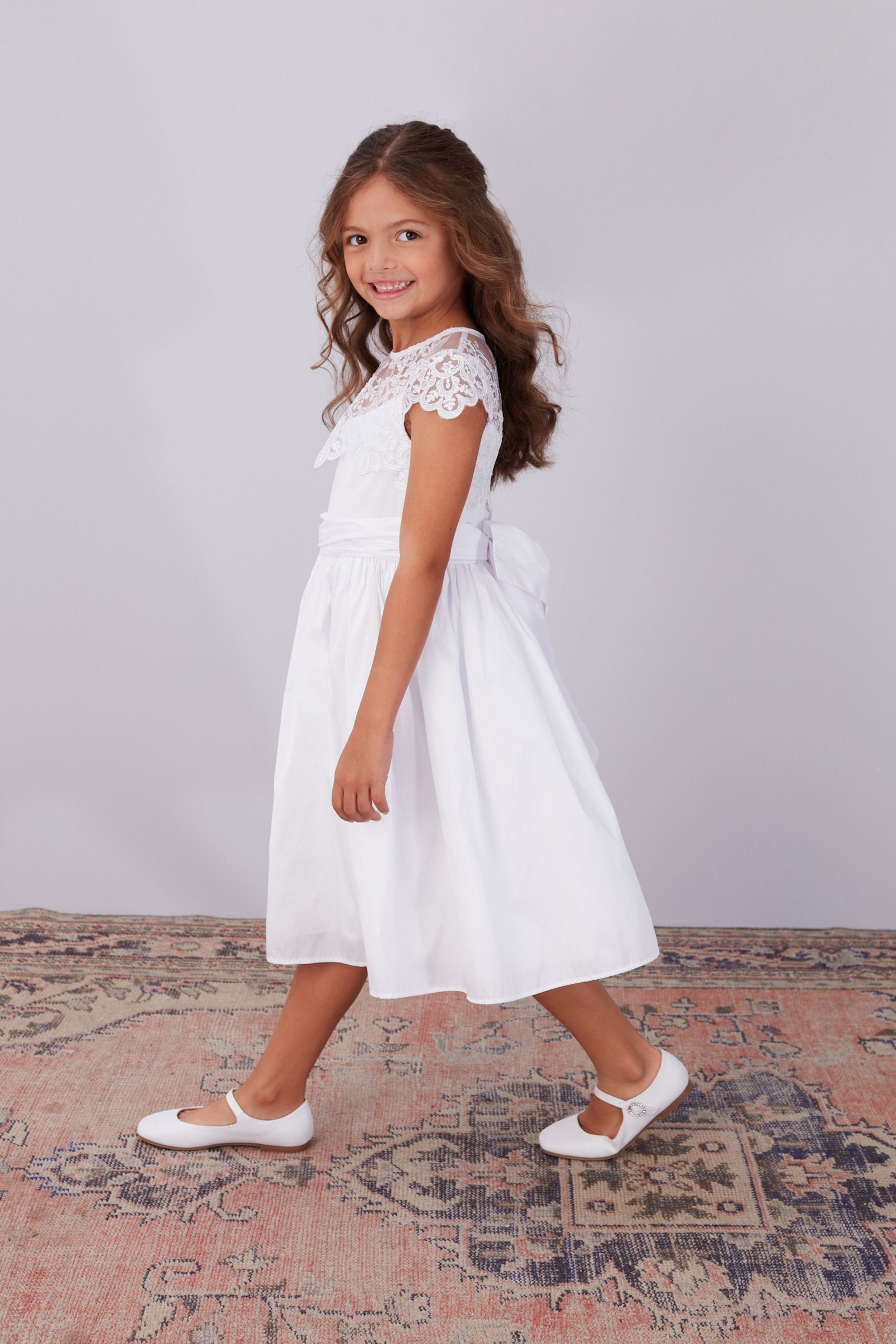 Festliches Spitzenmieder White Partykleid mit Next (1-tlg) Kleid