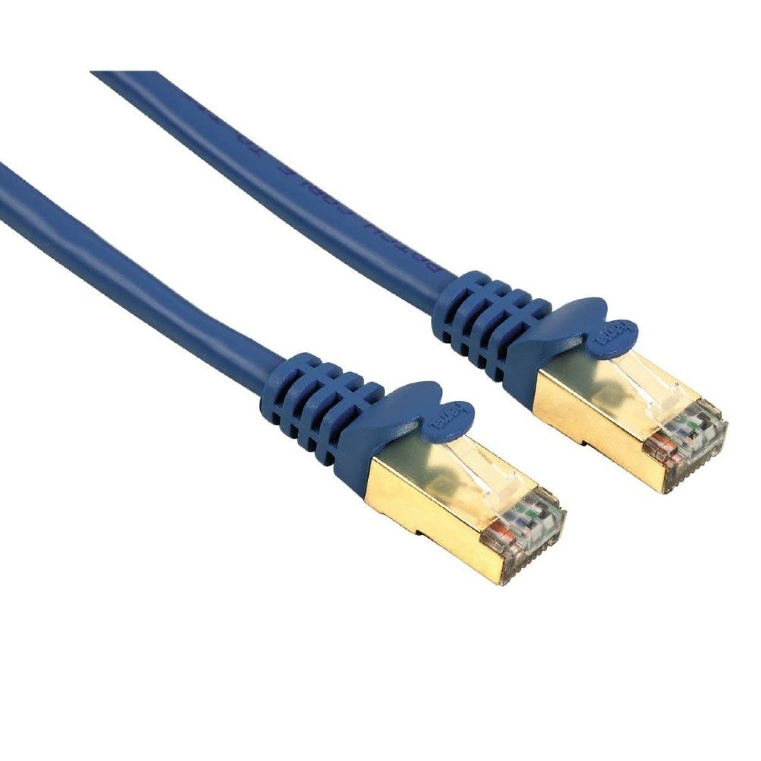 Hama 0,25m Cat5e GOLD Patch-Kabel Netzwerk-Kabel LAN-Kabel, RJ45, Kein (25 cm), Patch-Kabel Cat 5e Gigabit Ethernet Lan-Kabel DSL STP