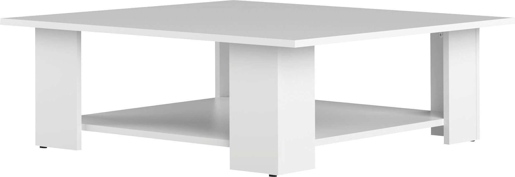 Couchtisch TemaHome quadratischer weiß SQUARE, Couchtisch