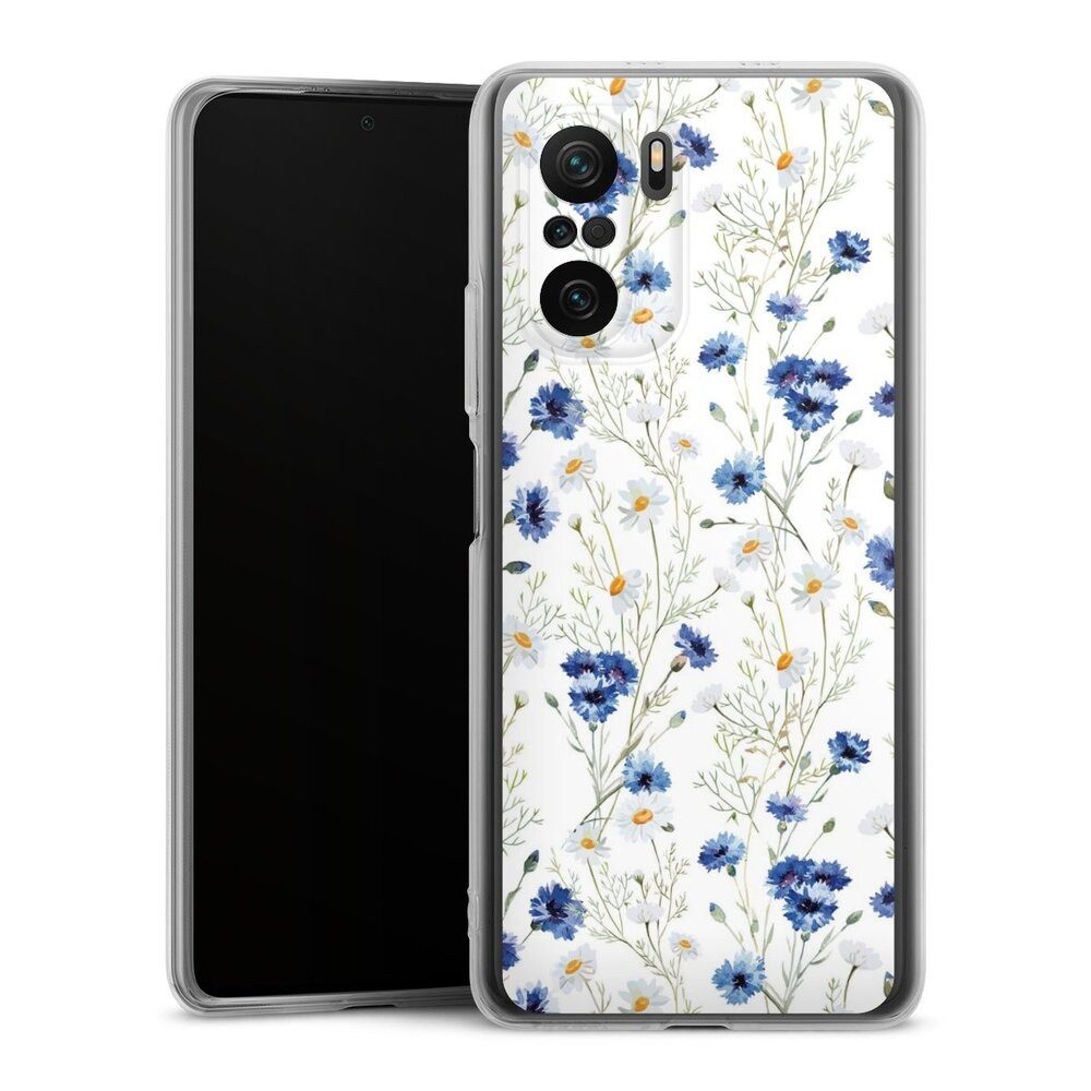 DeinDesign Handyhülle Muster Blume Blumen Flower Pattern 6, Xiaomi Poco F3 Silikon Hülle Bumper Case Handy Schutzhülle