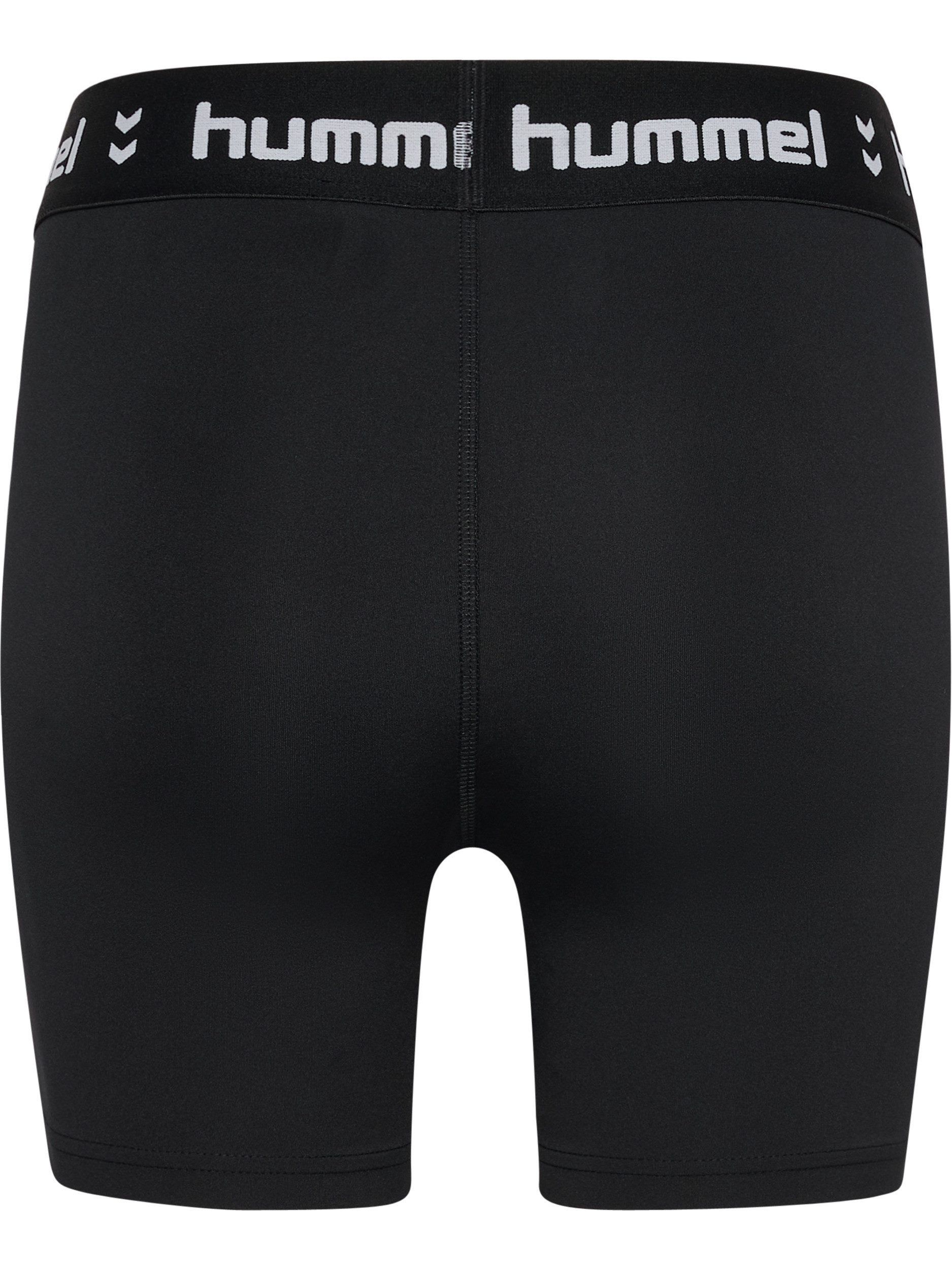 hummel Trainingstights HMLPULSE MID WAIST SHORT TIGHTS mit fluorfreien, wasserbasierten Drucken, enge Passform